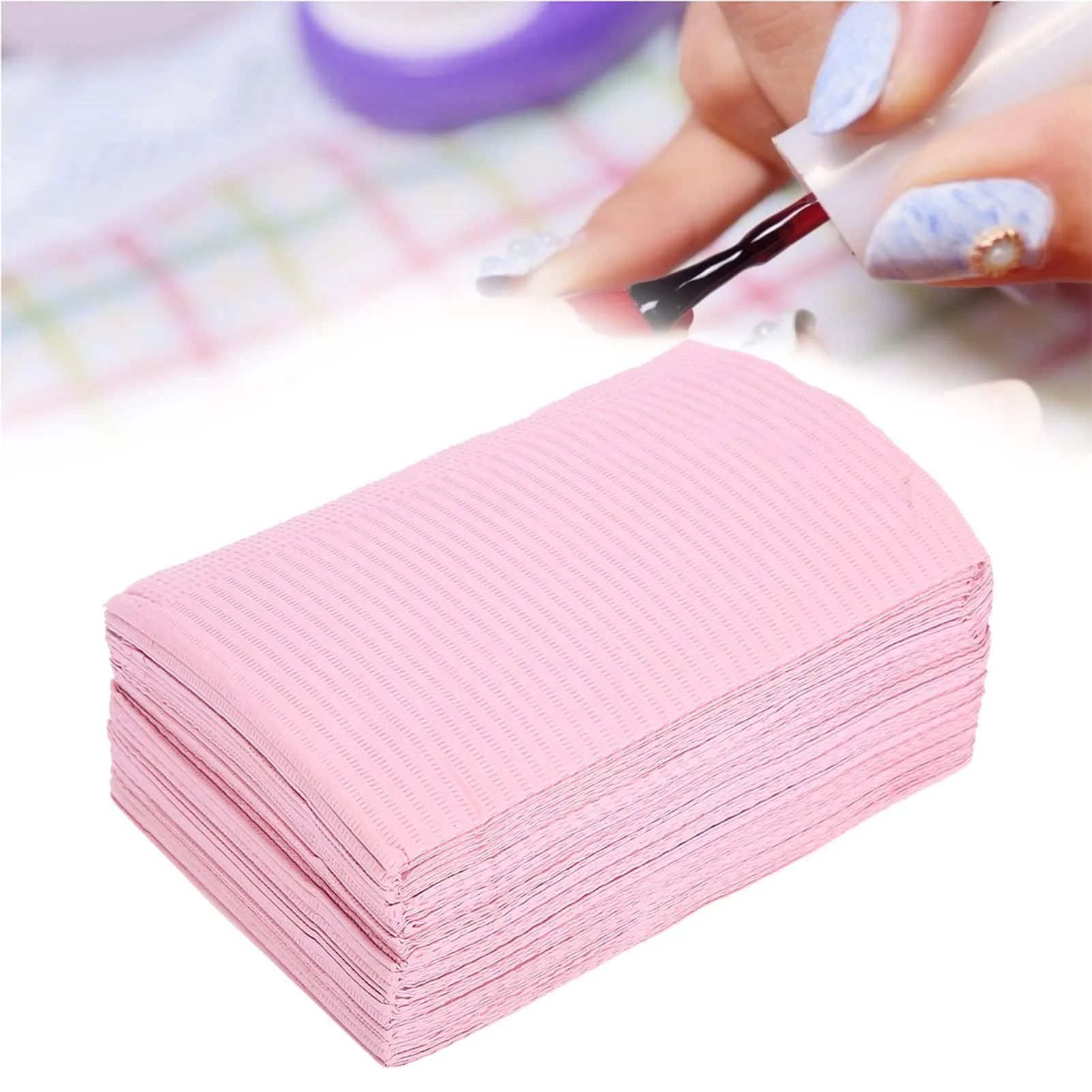 Tovagliette per manicure 125 pz, usa e getta, impermeabili, morbide, per manicure e tatuaggi, con ciotola d'acqua - immagine 1