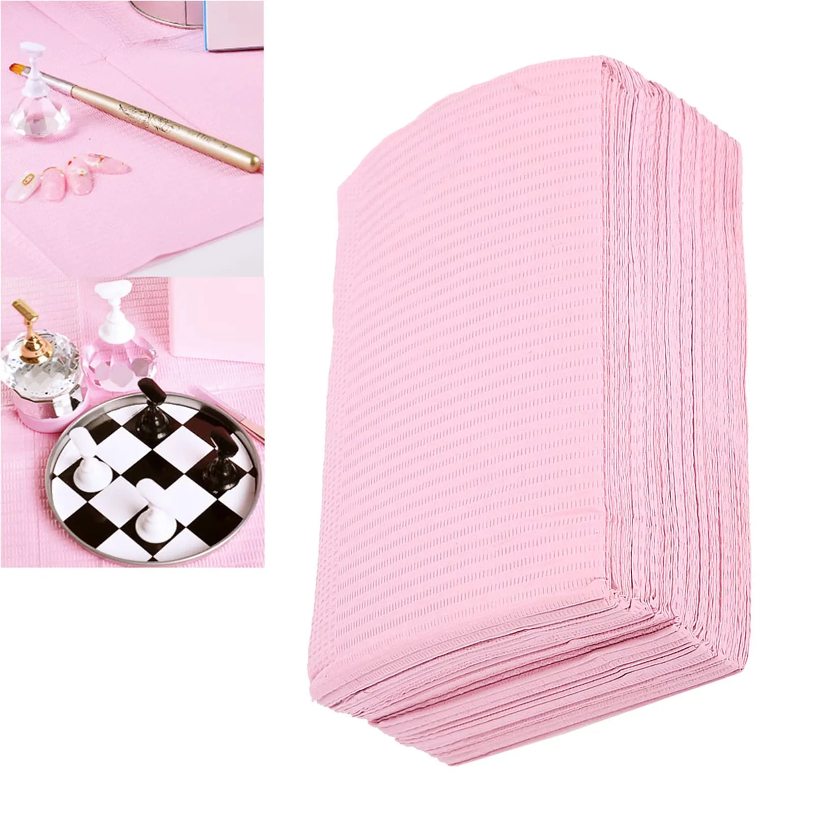 Tovagliette per manicure 125 pz, usa e getta, impermeabili, morbide, per manicure e tatuaggi, con ciotola d'acqua - immagine 3