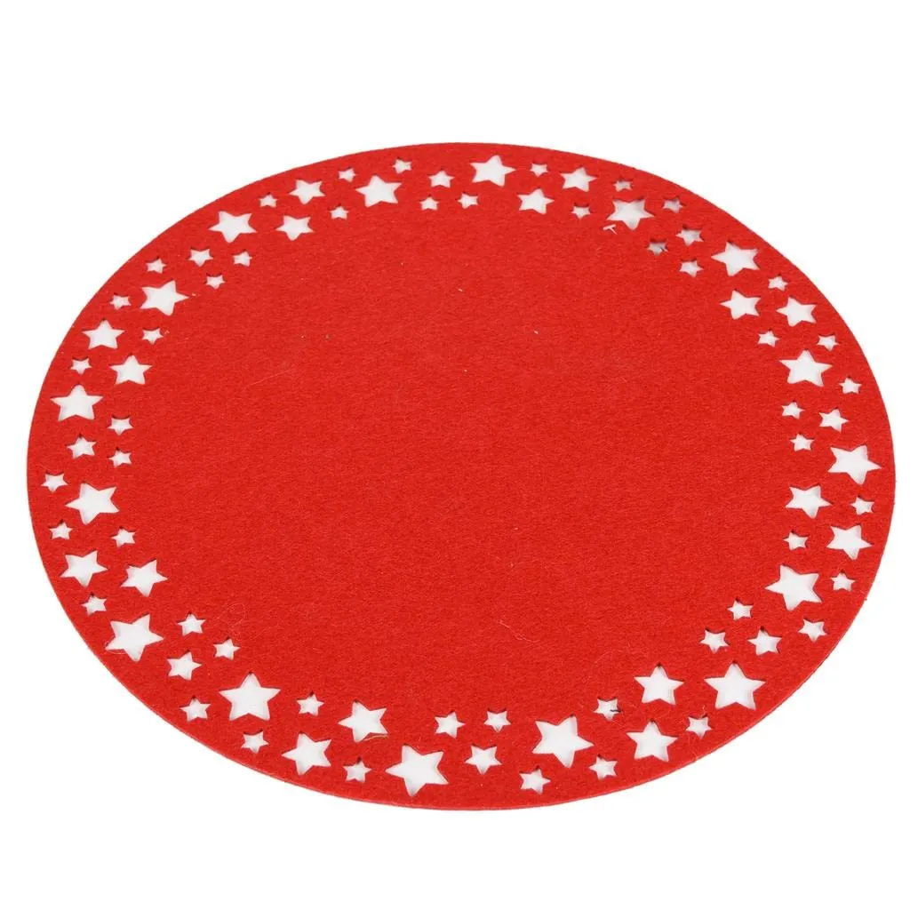 MAURY'S CENTRINO NATALIZIO TONDO IN FELTRO ROSSO 37 CM - immagine 1