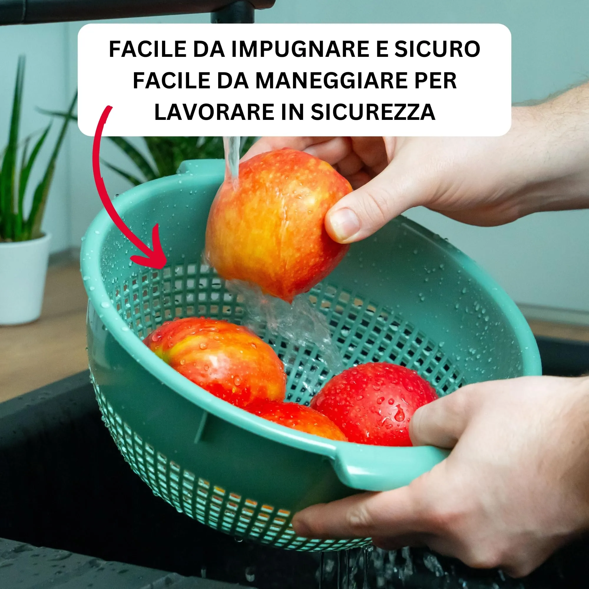 Westmark Scolapasta/colino – per pentole Ø 24 cm, 2 prese, 4 appoggi - immagine 4
