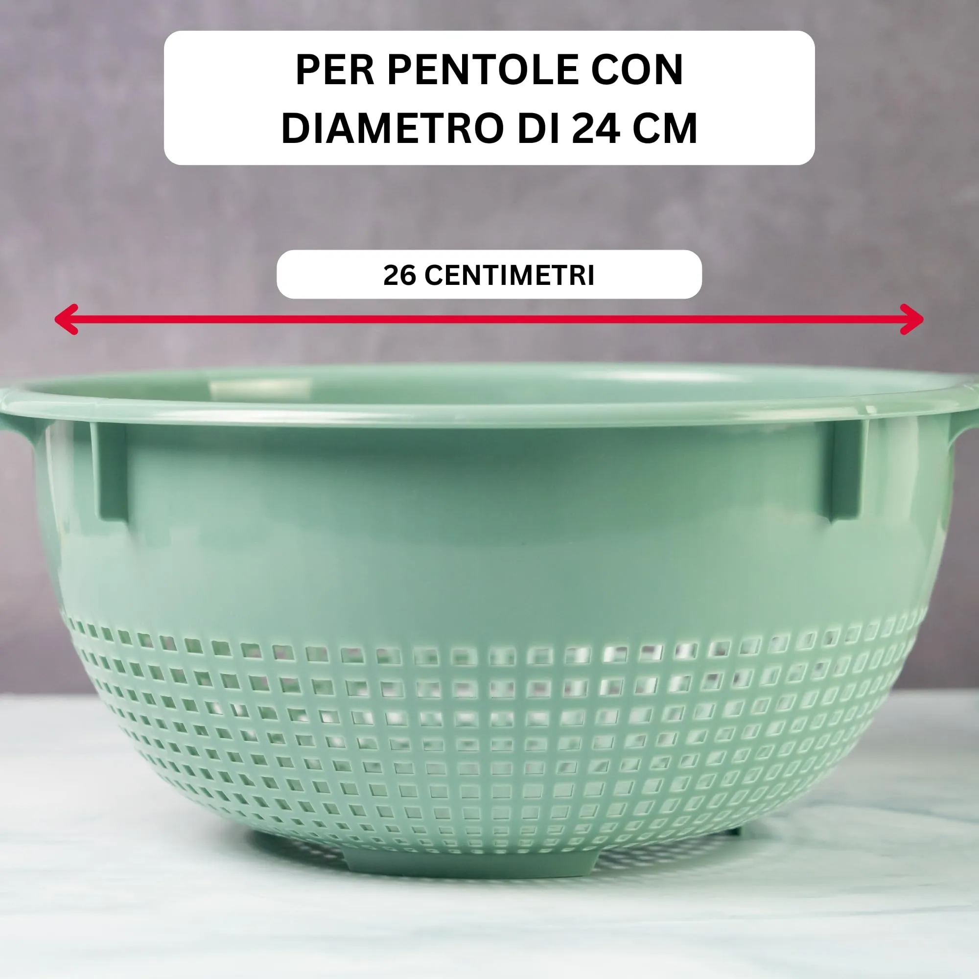 Westmark Scolapasta/colino – per pentole Ø 24 cm, 2 prese, 4 appoggi - immagine 5