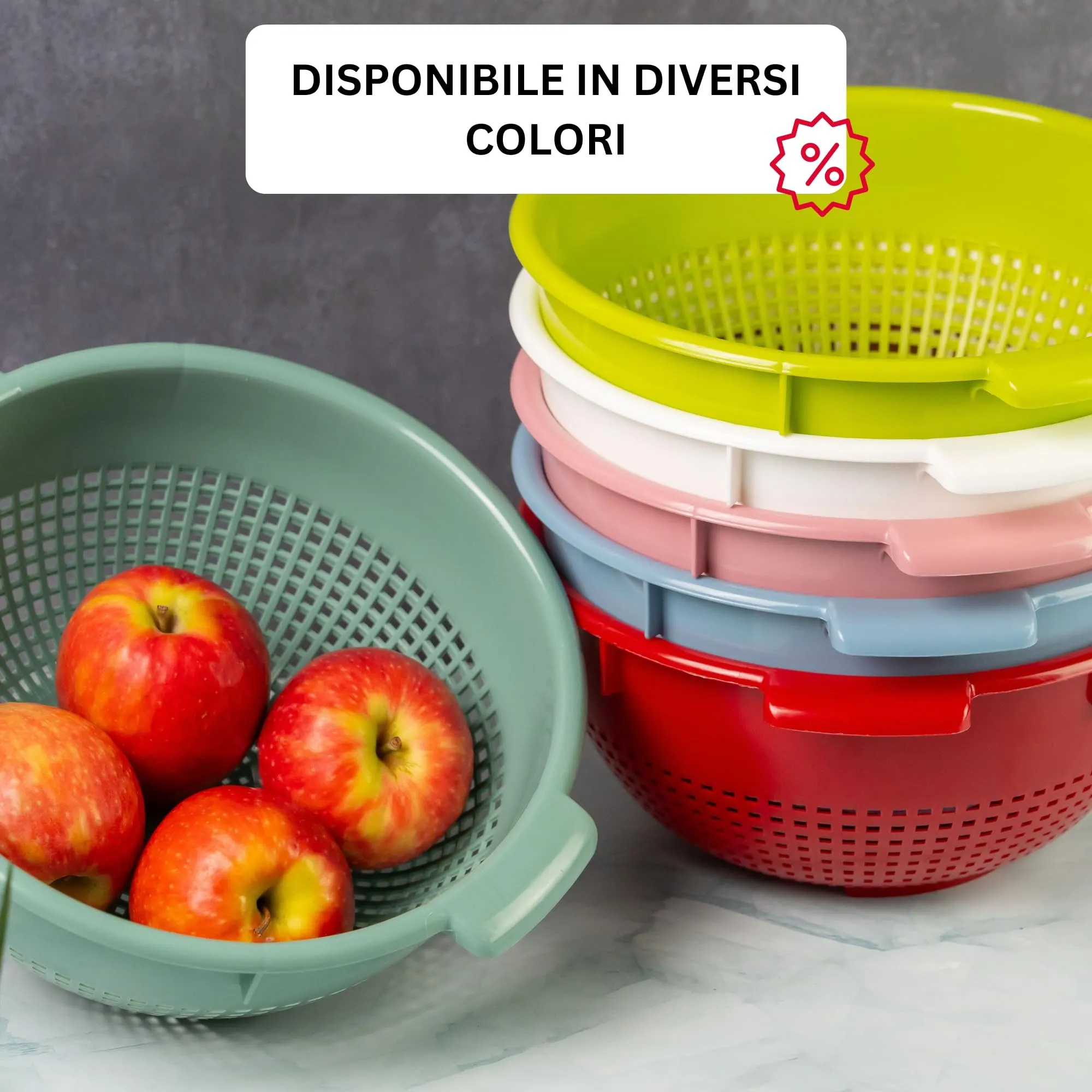 Westmark Scolapasta/colino – per pentole Ø 24 cm, 2 prese, 4 appoggi - immagine 7