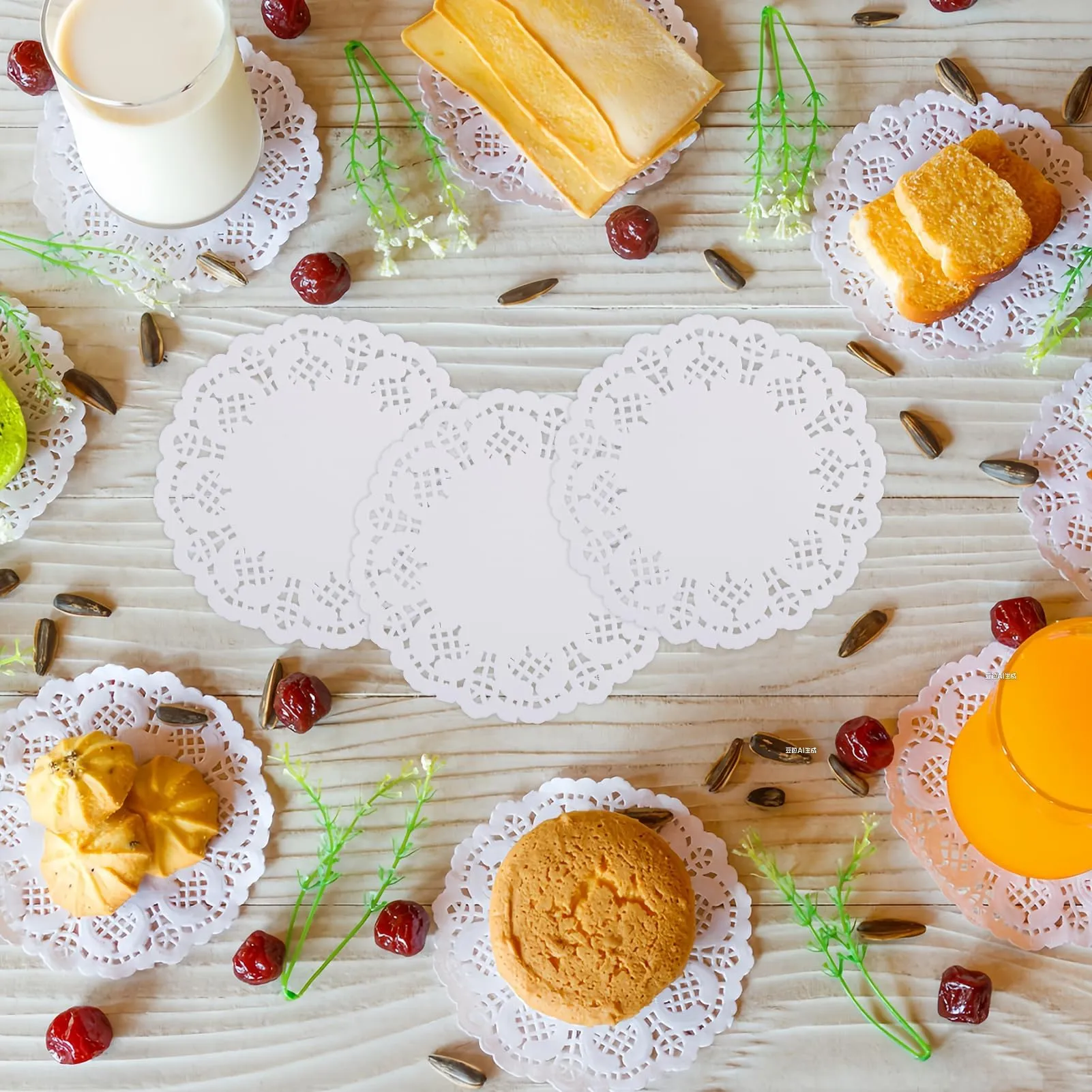 150 Pezzi Di Centrini Usa E Getta in Pizzo Bianco, Centrini Di Carta Rotondi Da 11.2cm i Ideali Per Torte, Matrimonio, Compleanni, Dessert E Decorazioni Per La Tavola Bianco Rotondo - immagine 3