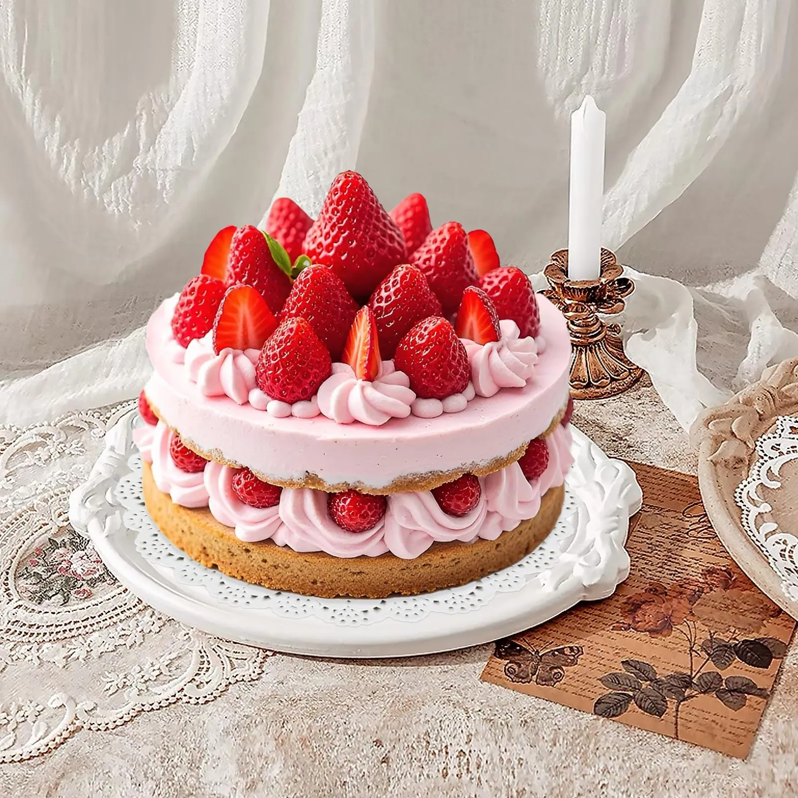 Rbleote 600 Pezzi Centrini Di Carta In Pizzo,3 Misure Sottobicchieri Carta,Per Uso Culinario Base Rotonda Per Torta,Adatti Per Buffet,Compleanni,Matrimoni,Feste,Torte,Bianco (9 CM,11,5 CM,14 CM) - immagine 3