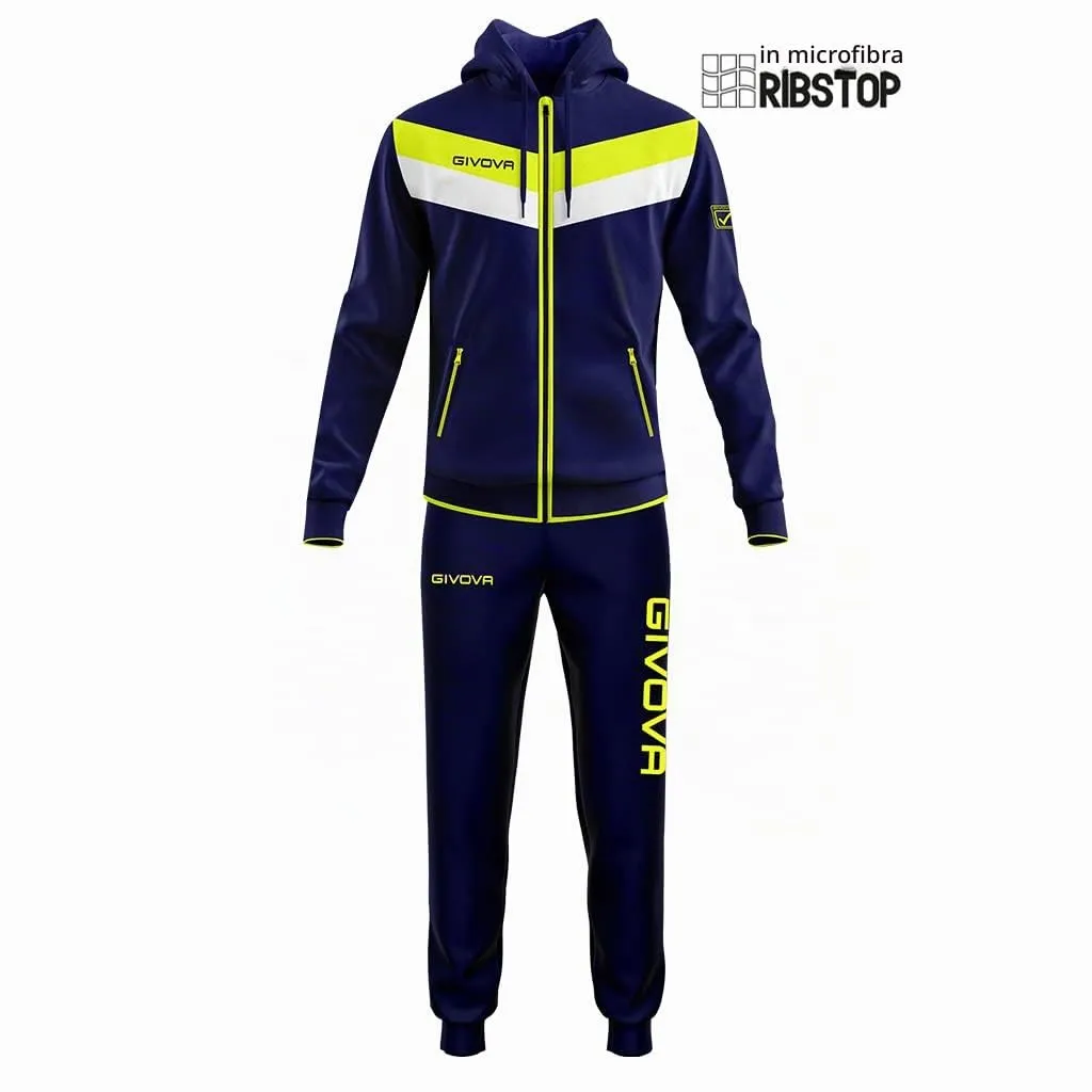 GIVOVA BLU/GIALLO FLUO TUTA MATADOR MICROFIBRA - immagine 2