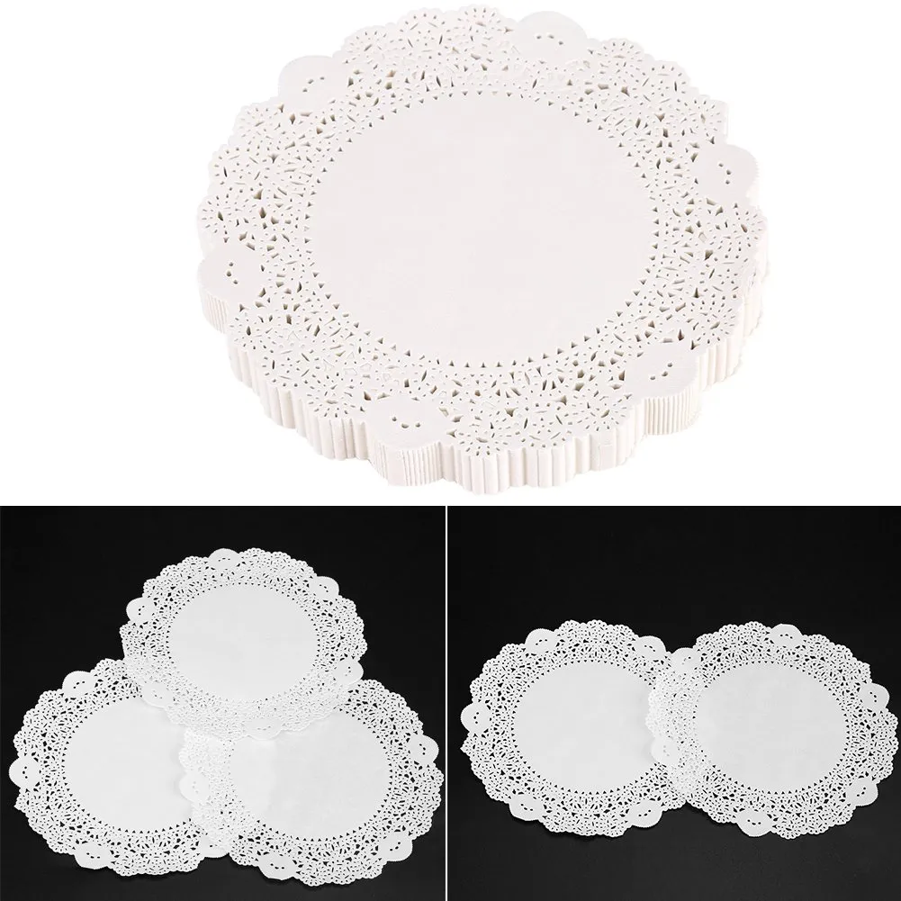 ViaGasaFamido Centrini di Carta Pizzo Bianco, 180 Pezzi, Decorativi per Torte e Dolci, 14-26,5 cm - immagine 3
