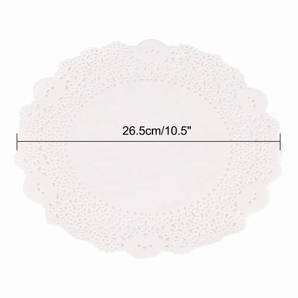 ViaGasaFamido Centrini di Carta Pizzo Bianco, 180 Pezzi, Decorativi per Torte e Dolci, 14-26,5 cm - immagine 7