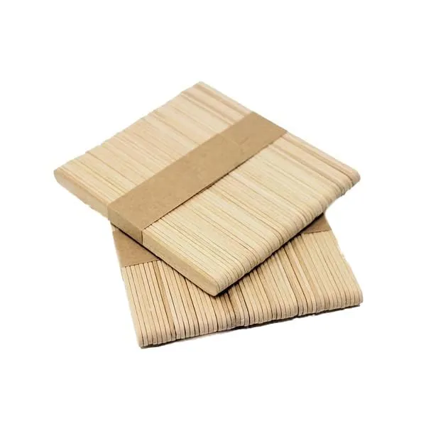 Happium Bastoncini per lecca-lecca, 100 pezzi Bastoncini per lecca-lecca tavola per artigianato Bastoncini per ghiaccioli in legno Bastoncini spessi artigianali Bastoncini per gelato Barrette - immagine 6