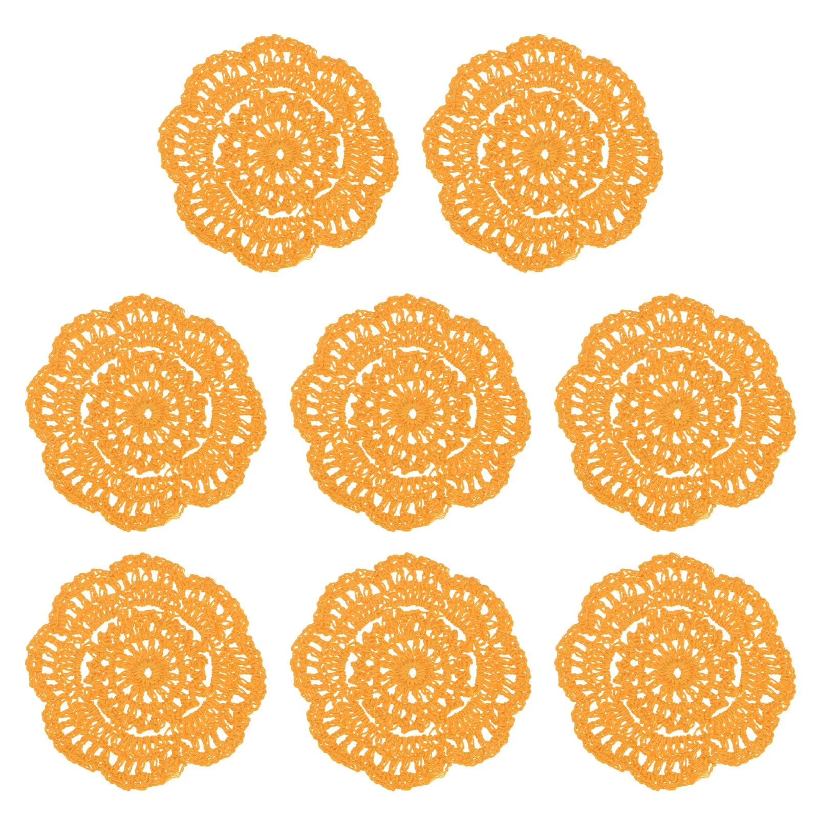 M METERXITY 8-Pack Presine All'Uncinetto 10cm rotondo Cotone Albicocca - immagine 7