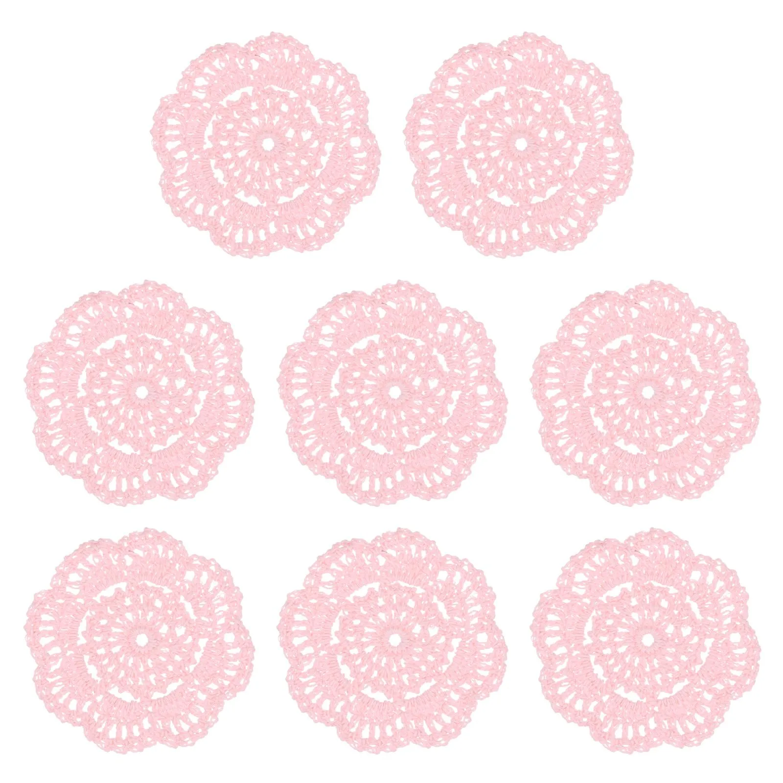 M METERXITY 8-Pack Centrini All'Uncinetto 4 Pollici/10 Cm Rosa Chiaro - immagine 7