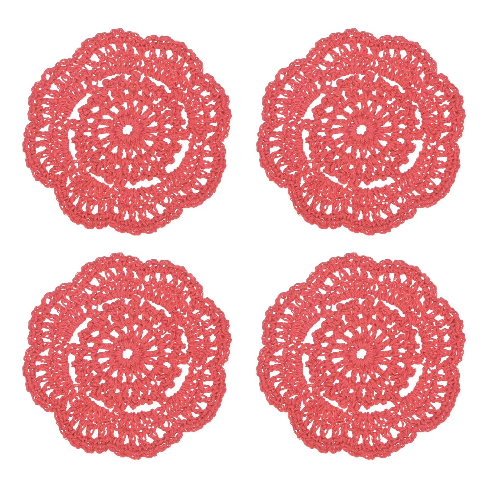 M METERXITY 4-Pack Centrini All'Uncinetto 4Pollici/10cm Rosso Anguria - immagine 7