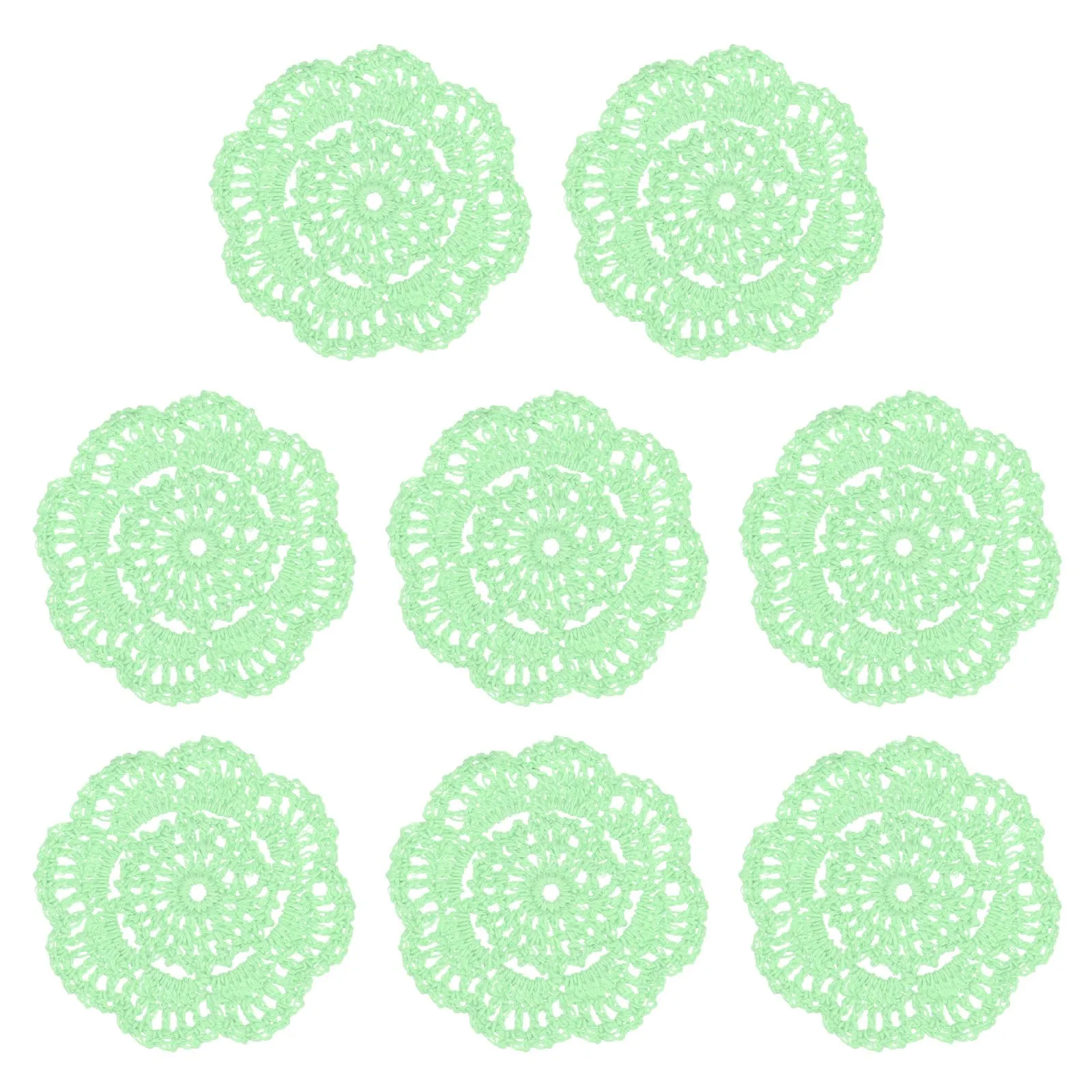 M METERXITY 8-Pack Centrini Fatti A Mano Da 4 Pollici/10 Cm Cream Green - immagine 7