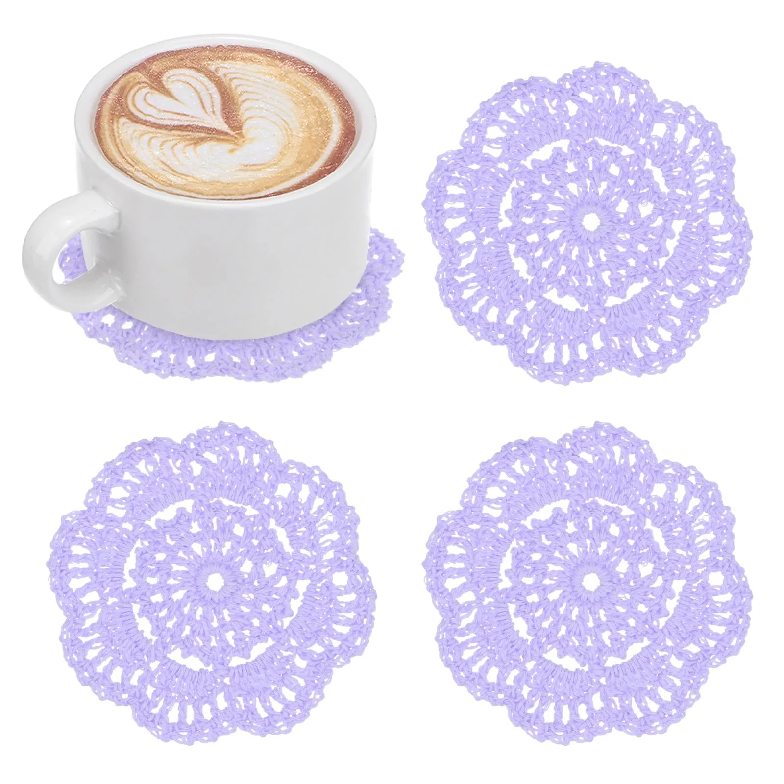 M METERXITY 4-Pack Centrini Da 4Pollici/10Cm Viola Pallido Chiaro - immagine 1