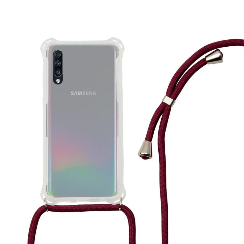 Custodia in cavo TPU trasparente Ksix marrone per Samsung Galaxy A70 - immagine 1