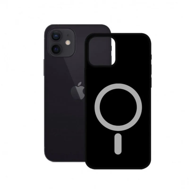 Custodia morbida Ksix Magcharge nera per iPhone 12 Mini - immagine 1