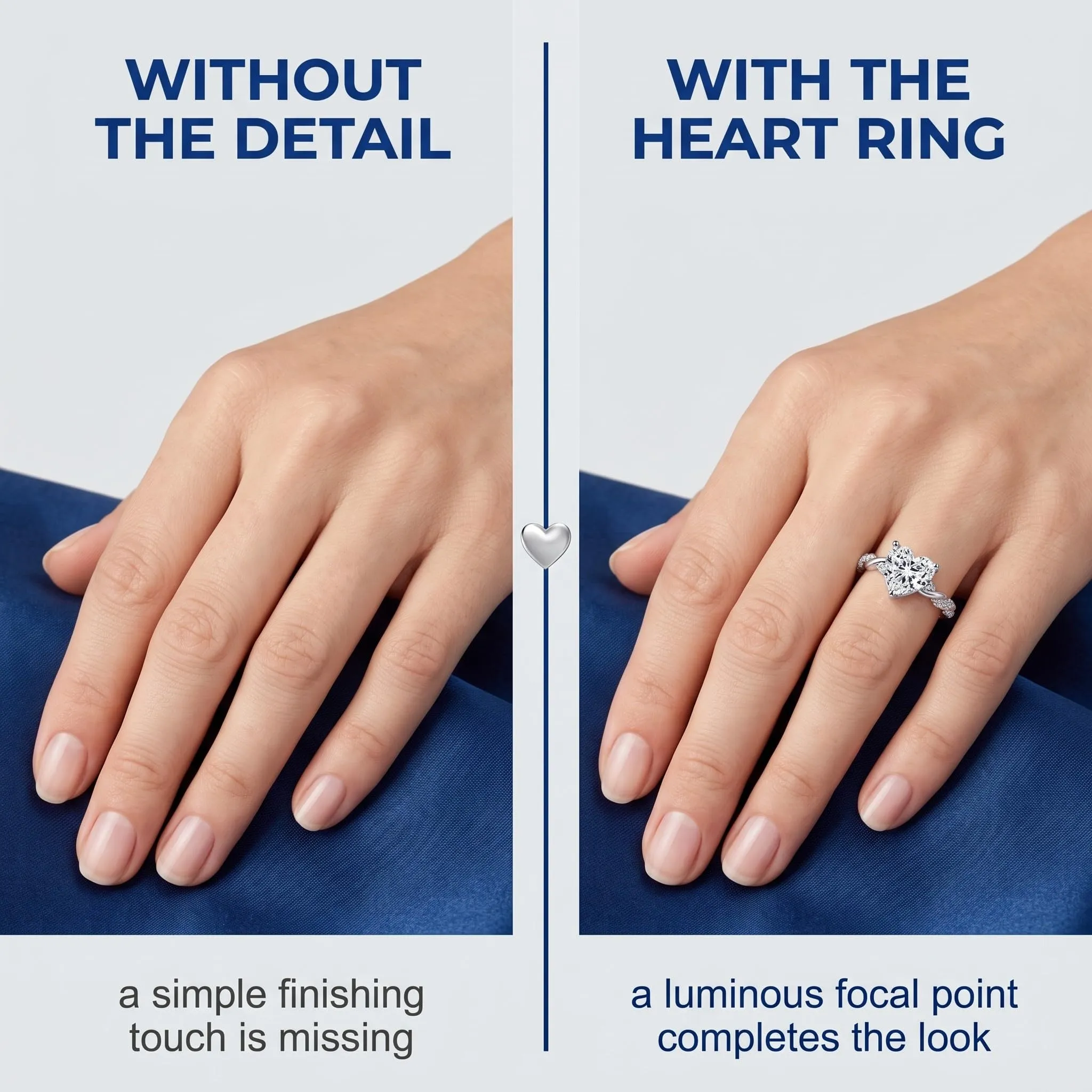 IXANVD 1 Pezzi Anello Argento Donna, Elegante Anello Regolabile Zirconia Cubica Amicizia Fidanzamento, Anello di Promessa Fedi Nuziali, Anelli Matrimonio, Anniversario Promessa Fedine Regali per Donna - immagine 6