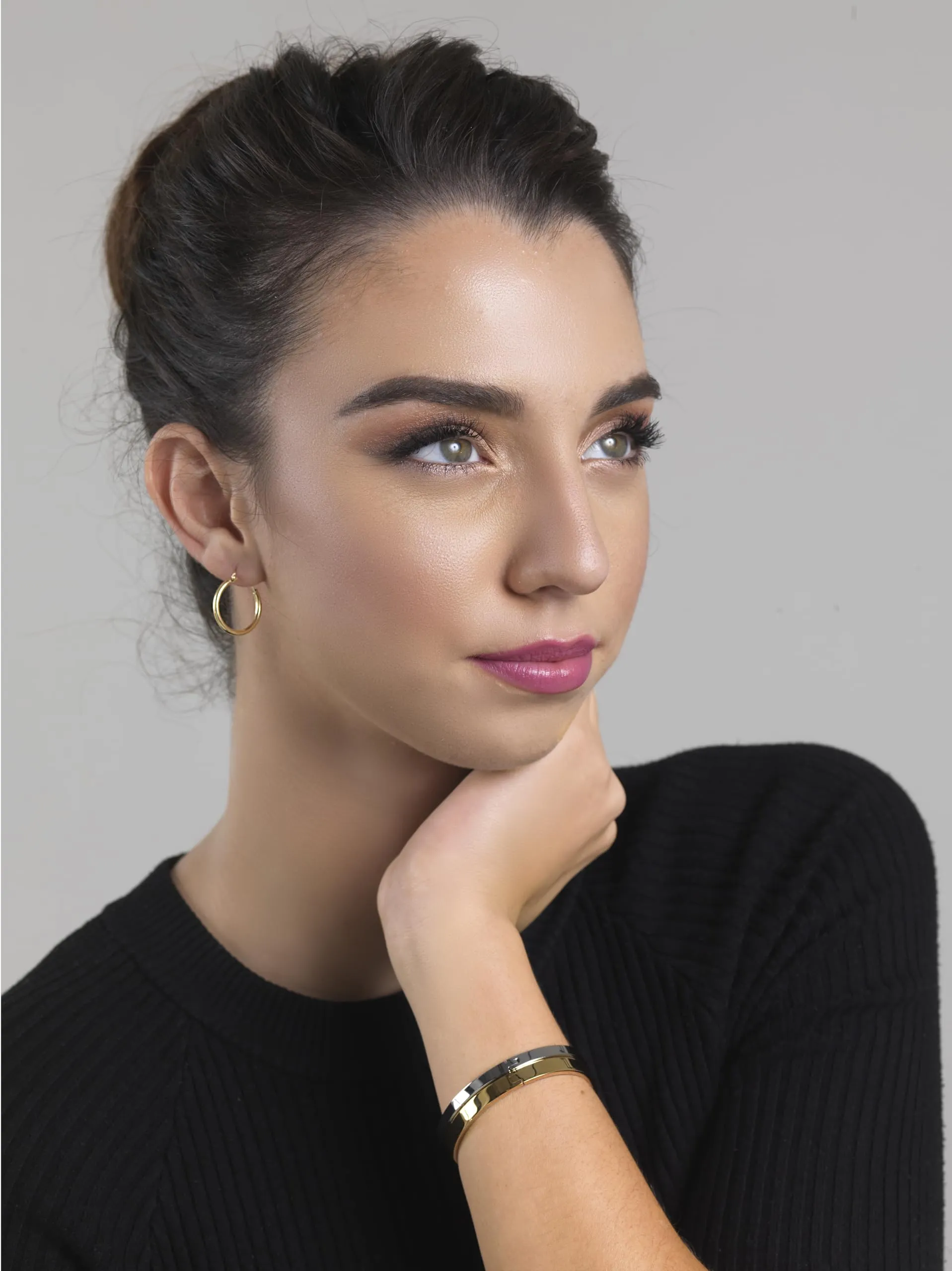 inSCINTILLE Bangle Bracciale Rigido Donna Uomo in Acciaio Inossidabile, Confezione Regalo Donna Uomo Inclusa, Braccialetti Bangles a Cerchio (Argento, Altezza 4mm - Circonferenza 18cm) - immagine 9