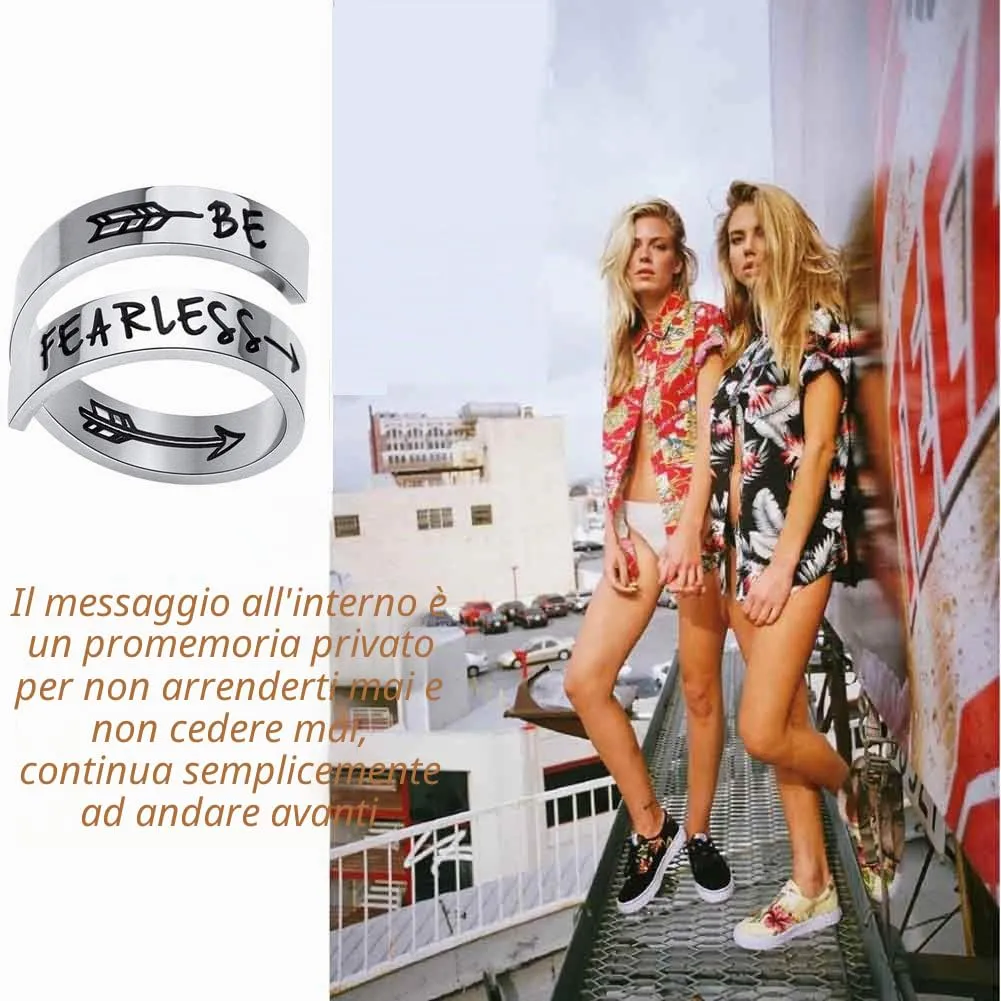 Kucheed Anelli Regolabili, Gioielli Ispirati All'anello Sono Abbastanza Inciso,Anello di Torsione a Spirale in Acciaio Inossidabile,Regali di Laurea di Compleanno per Ragazze Ragazzi Donne Uomini - immagine 2