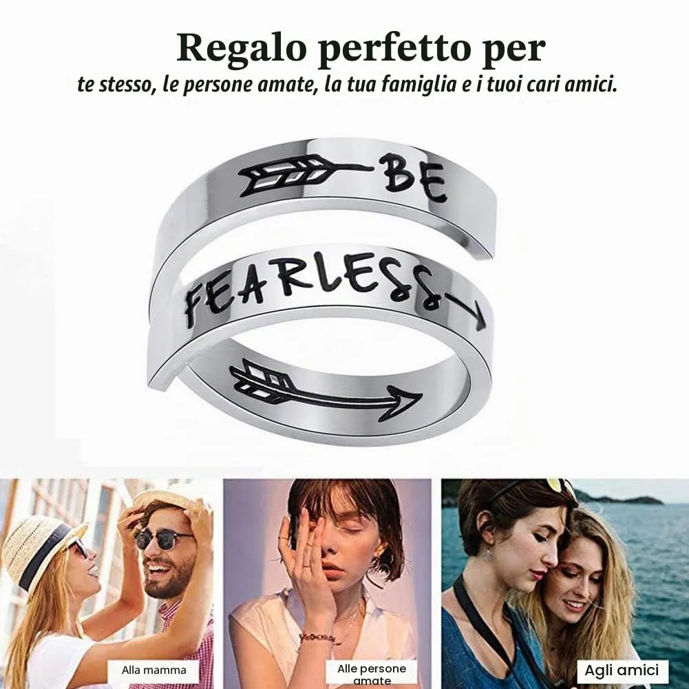 Kucheed Anelli Regolabili, Gioielli Ispirati All'anello Sono Abbastanza Inciso,Anello di Torsione a Spirale in Acciaio Inossidabile,Regali di Laurea di Compleanno per Ragazze Ragazzi Donne Uomini - immagine 6