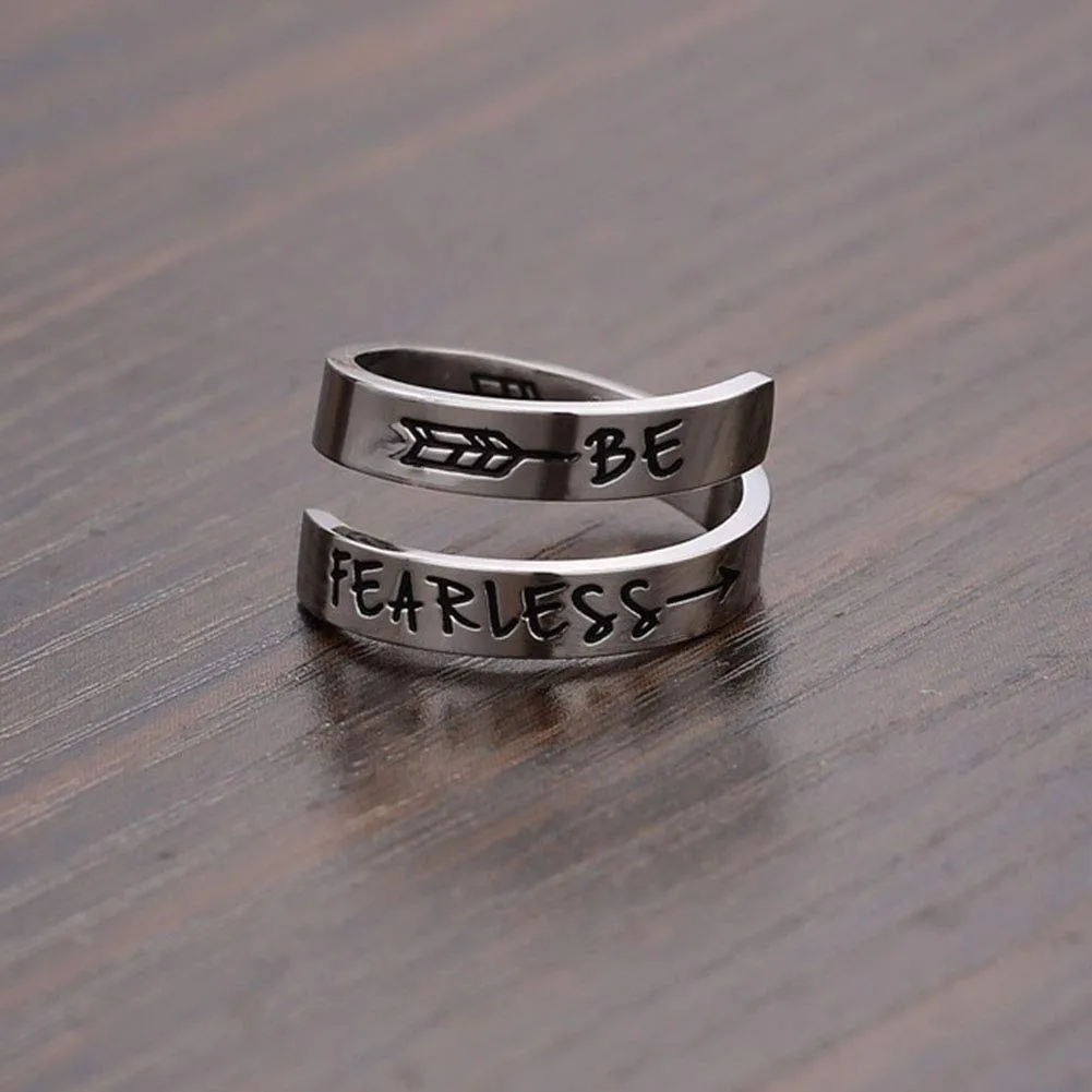 Kucheed Anelli Regolabili, Gioielli Ispirati All'anello Sono Abbastanza Inciso,Anello di Torsione a Spirale in Acciaio Inossidabile,Regali di Laurea di Compleanno per Ragazze Ragazzi Donne Uomini - immagine 7