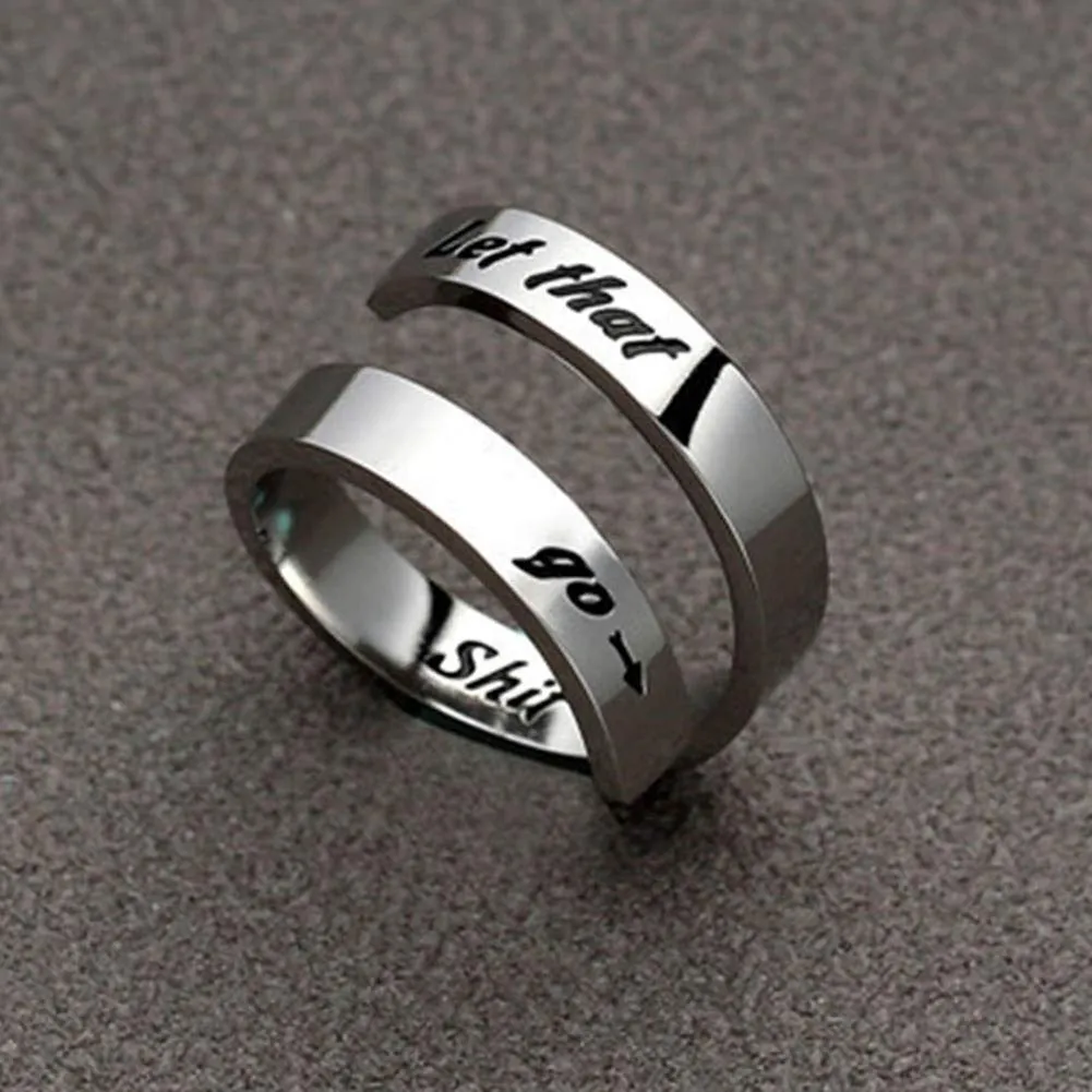 Kucheed Anelli Regolabili, Gioielli Ispirati All'anello Sono Abbastanza Inciso,Anello di Torsione a Spirale in Acciaio Inossidabile,Regali di Laurea di Compleanno per Ragazze Ragazzi Donne Uomini - immagine 7