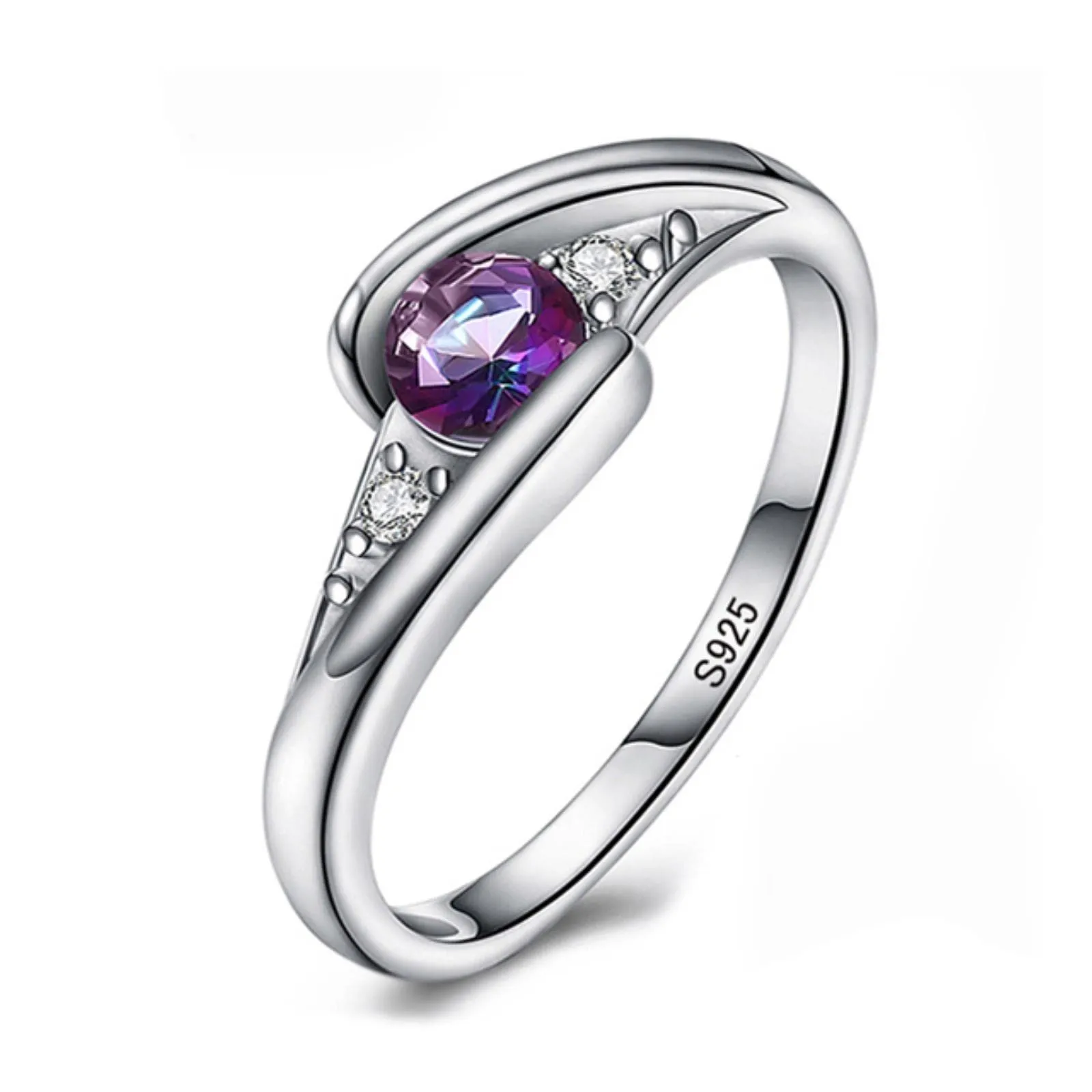 CXWK con Certificato Originale in Oro Bianco 18 carati Anello di Lusso Lab Diamond FEDI Nuziali da Sposa - immagine 1