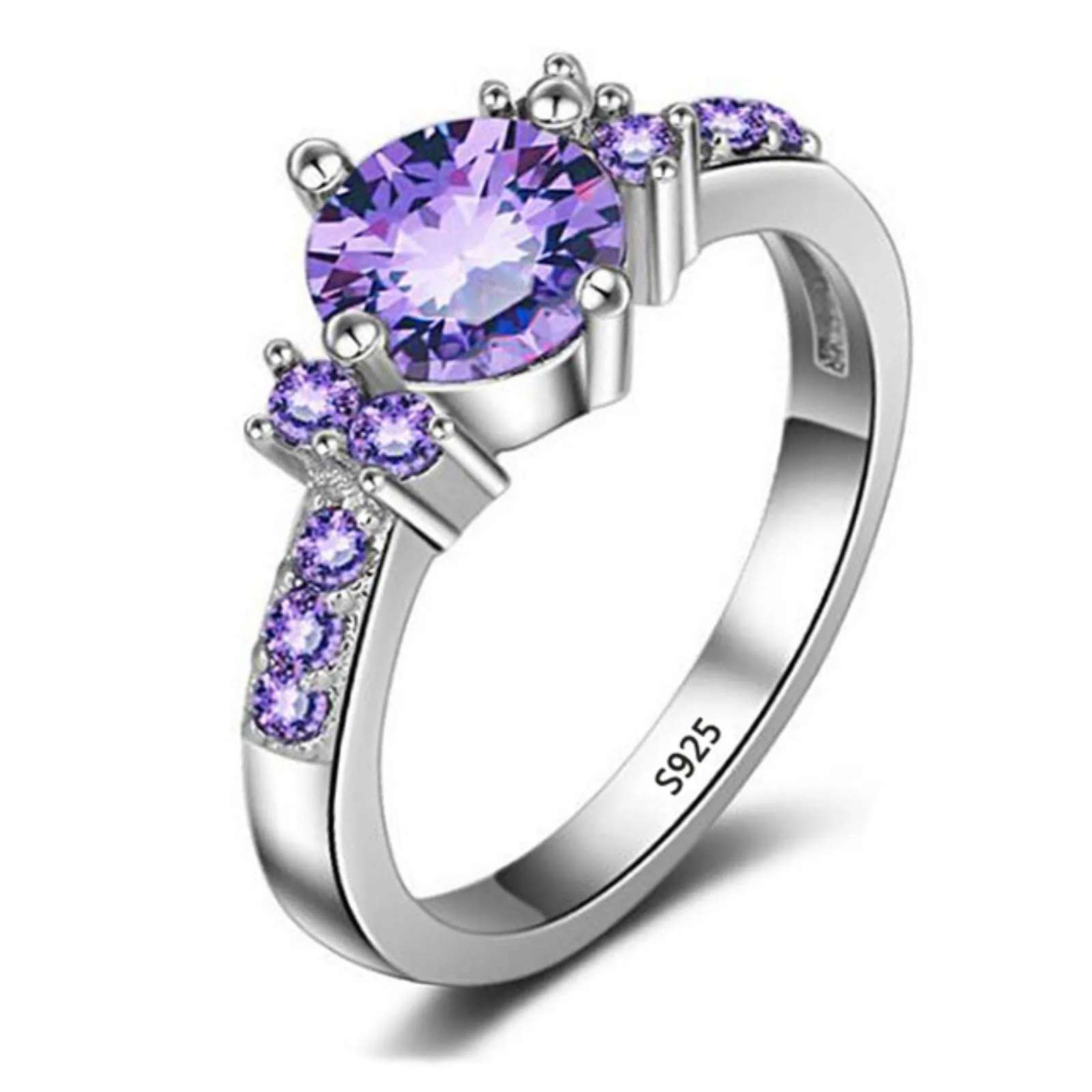 CXWK con Certificato Originale in Oro Bianco 18 carati Anello di Lusso Lab Diamond FEDI Nuziali da Sposa - immagine 1