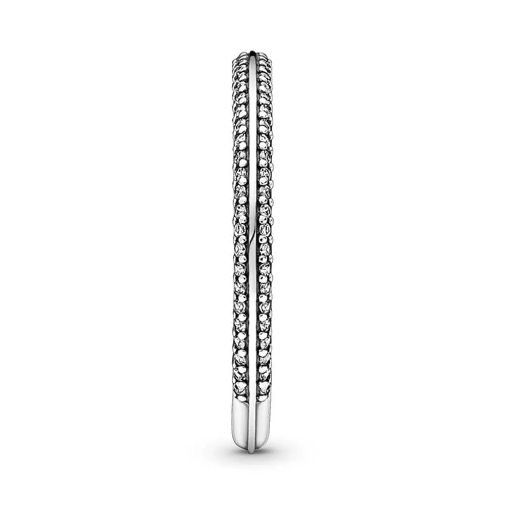 PANDORA ME Anello con pavé in argento Sterling con zirconia cubica trasparente, 62 - immagine 3
