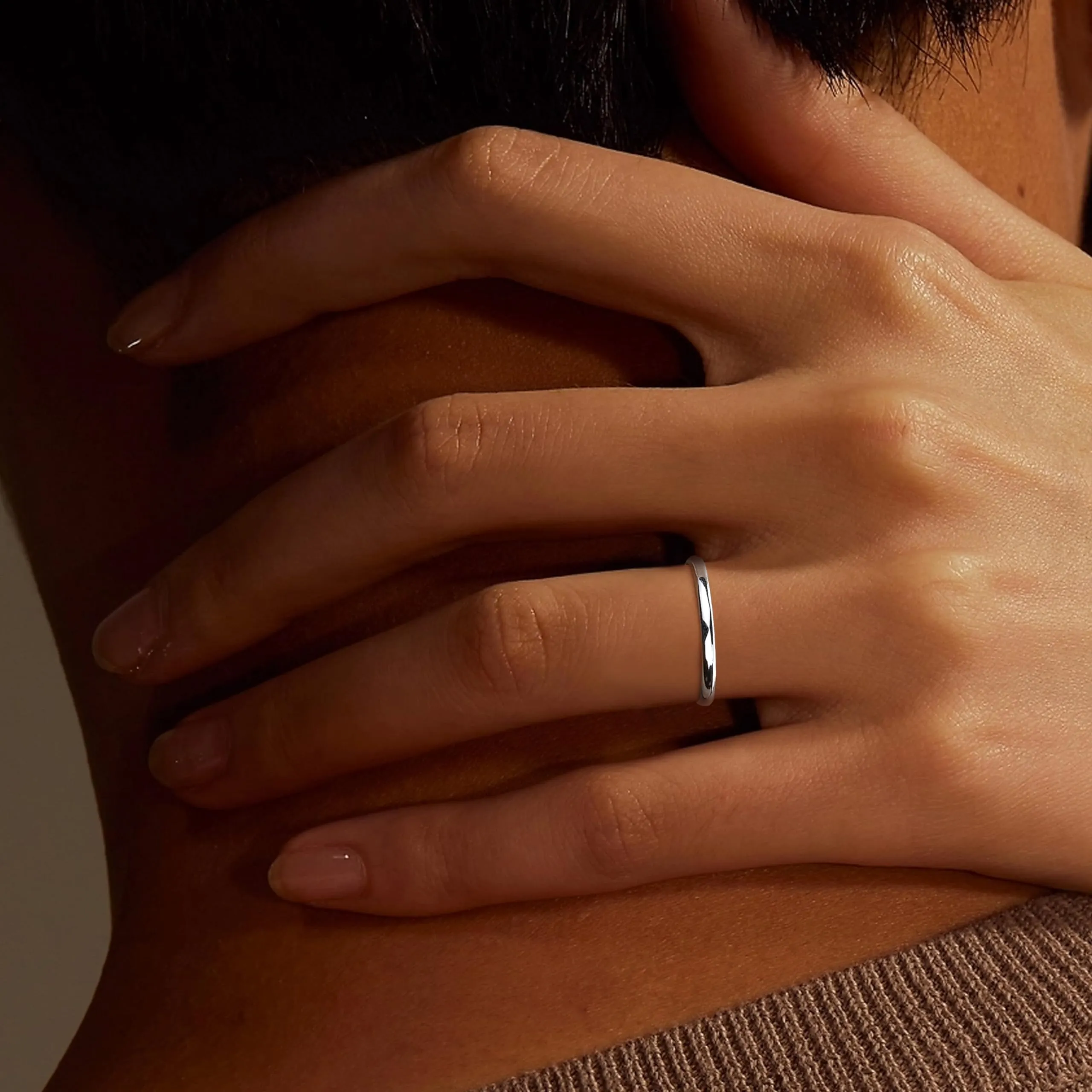 Diamday Anello Argento 925 per Donna e Uomo - Fedine e Fidanzamento Semplice - Ferma Anello Mignolo Donna - Fedi Nuziali e Anniversario - Gioielli Regali 2MM 22 - immagine 4