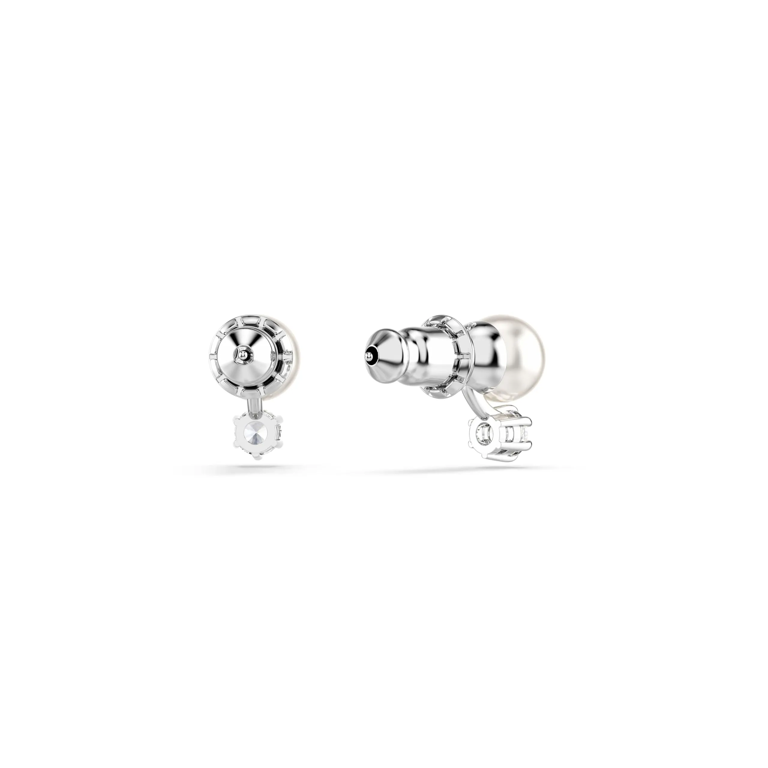 Swarovski Orecchini a lobo Matrix, Crystal Pearl, Taglio Round, Bianchi, Placcato rodio - immagine 4