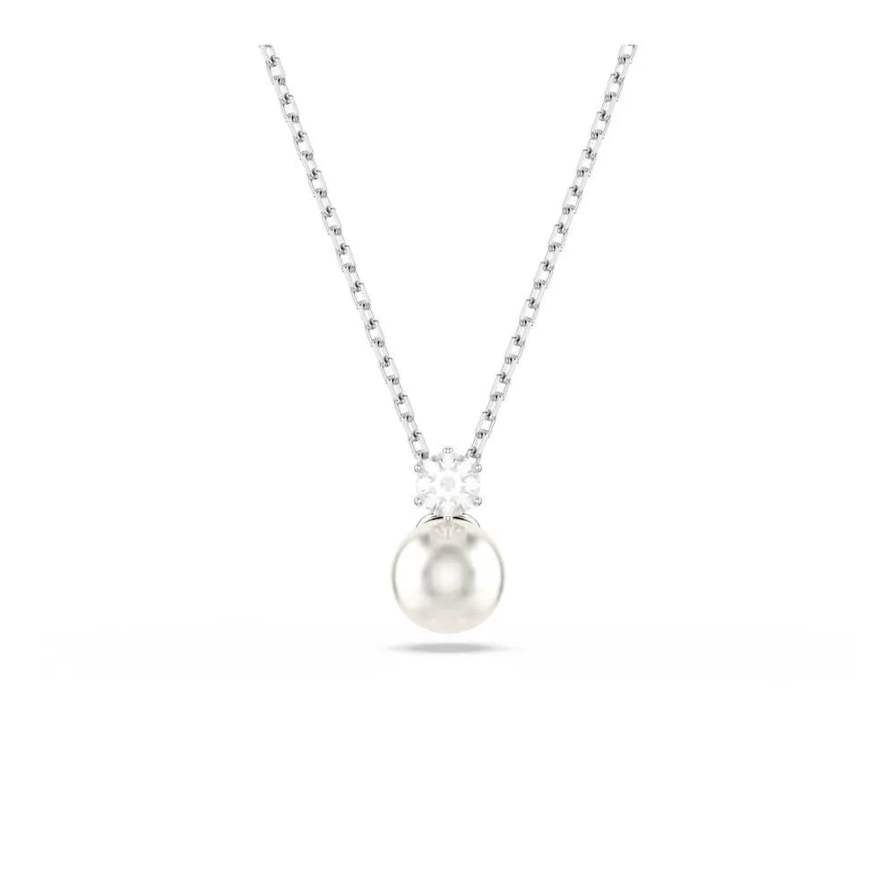 Swarovski Pendente Matrix, Crystal Pearl, Taglio Round, Bianco, Placcato rodio - immagine 5