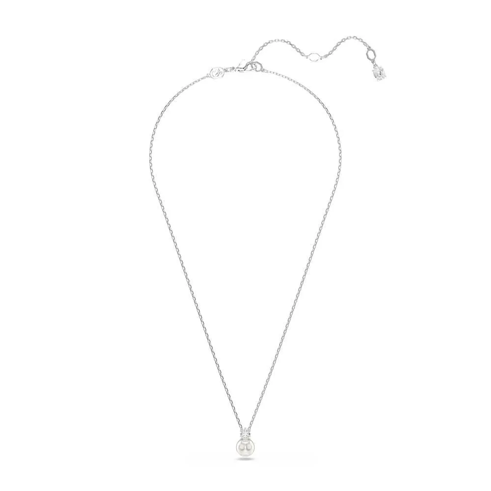 Swarovski Pendente Matrix, Crystal Pearl, Taglio Round, Bianco, Placcato rodio - immagine 6
