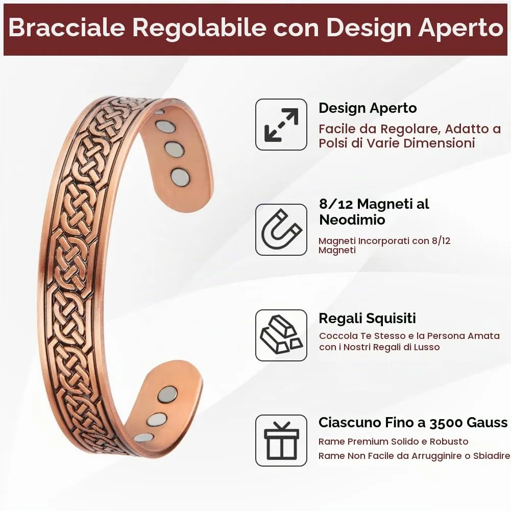 OFFCUP Braccialetti Magnetici, Unisex Braccialetti Magnetici con 12 Magneti - immagine 4