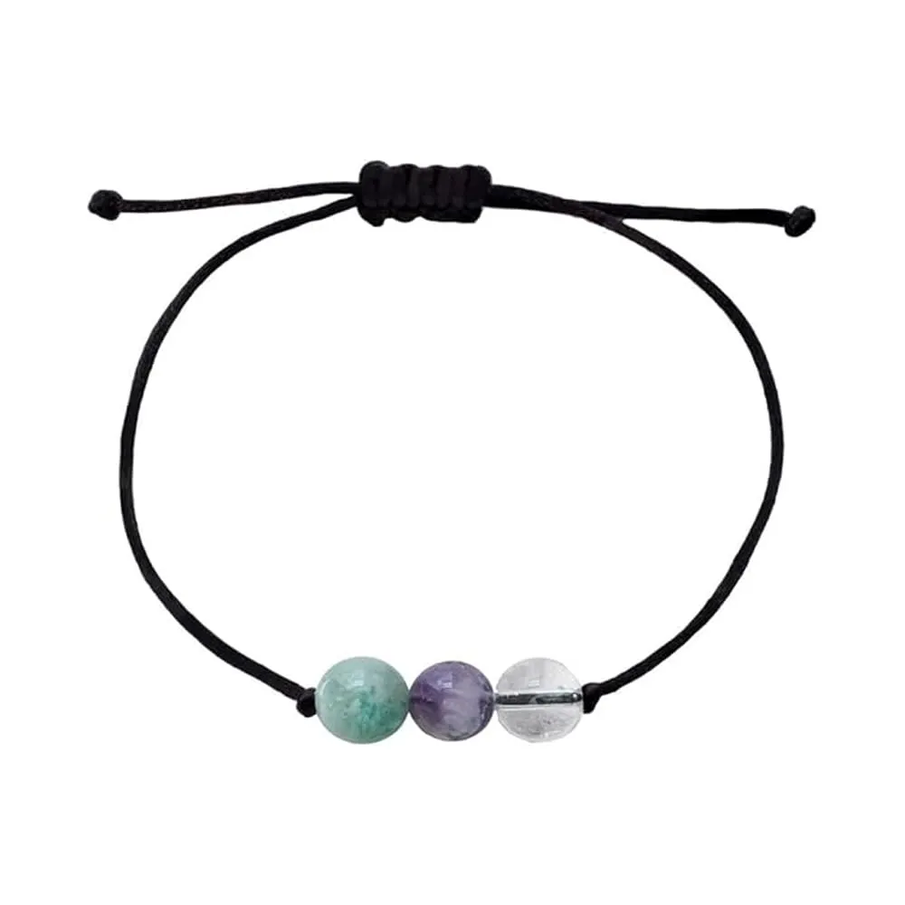 Bracciale Motivazionale con Pietre Naturali e curative per lui uomo per lei donna Corda Regolabile Fatto a Mano Regalo Ispirazione Protezione - Cofanetto con DEDICA INCLUSO (guarigione) - immagine 4