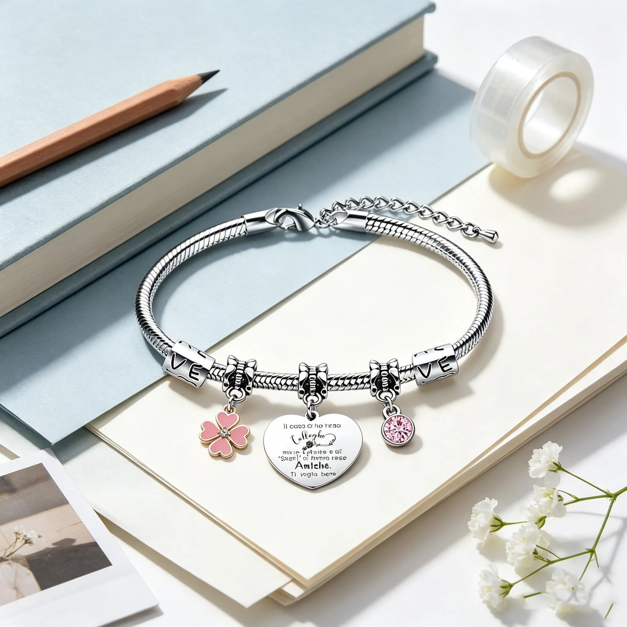 GUOYU Regali Natale Collega Bracciale Sii Fiera del Lavoro Che Svolgi Regalo Colleghe Regalo di Amicizia Colleghi Braccialetto Idea Regalo Colleghi per Compleanno o Congedo Lavorativo (2) - immagine 5