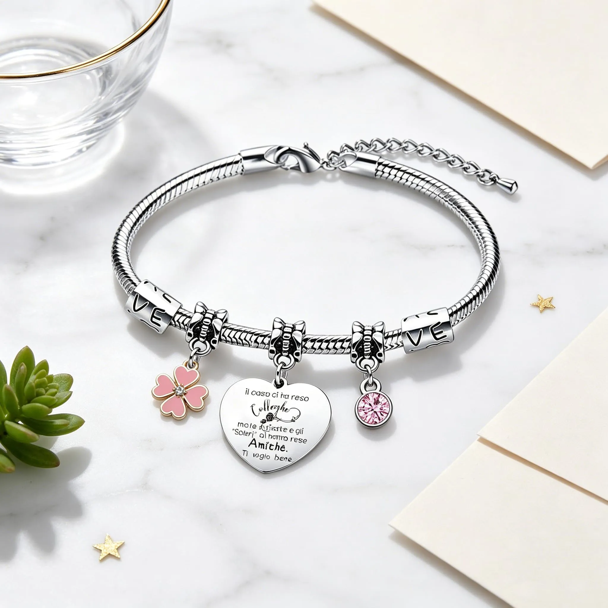 GUOYU Regali Natale Collega Bracciale Sii Fiera del Lavoro Che Svolgi Regalo Colleghe Regalo di Amicizia Colleghi Braccialetto Idea Regalo Colleghi per Compleanno o Congedo Lavorativo (2) - immagine 6