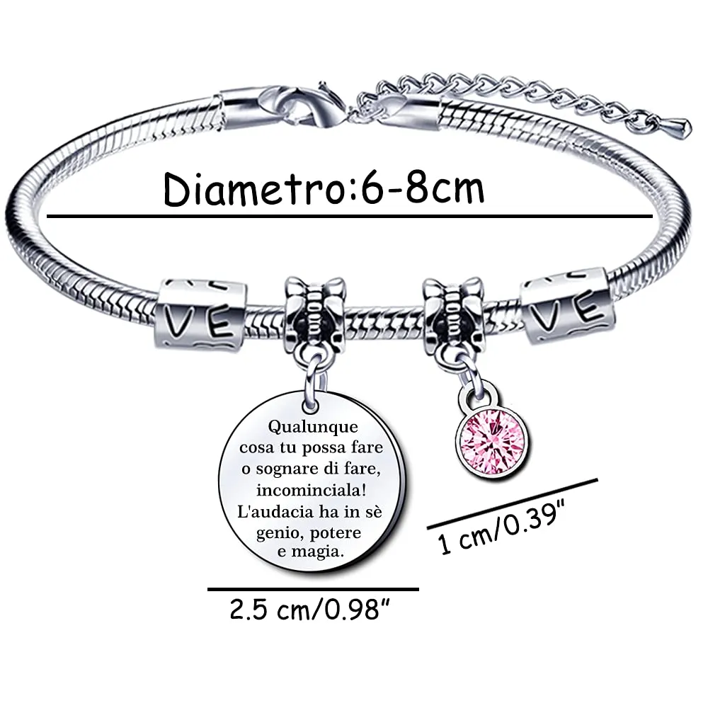 GUOYU Regali Natale Collega Bracciale Sii Fiera del Lavoro Che Svolgi Regalo Colleghe Regalo di Amicizia Colleghi Braccialetto Idea Regalo Colleghi per Compleanno o Congedo Lavorativo (4) - immagine 2