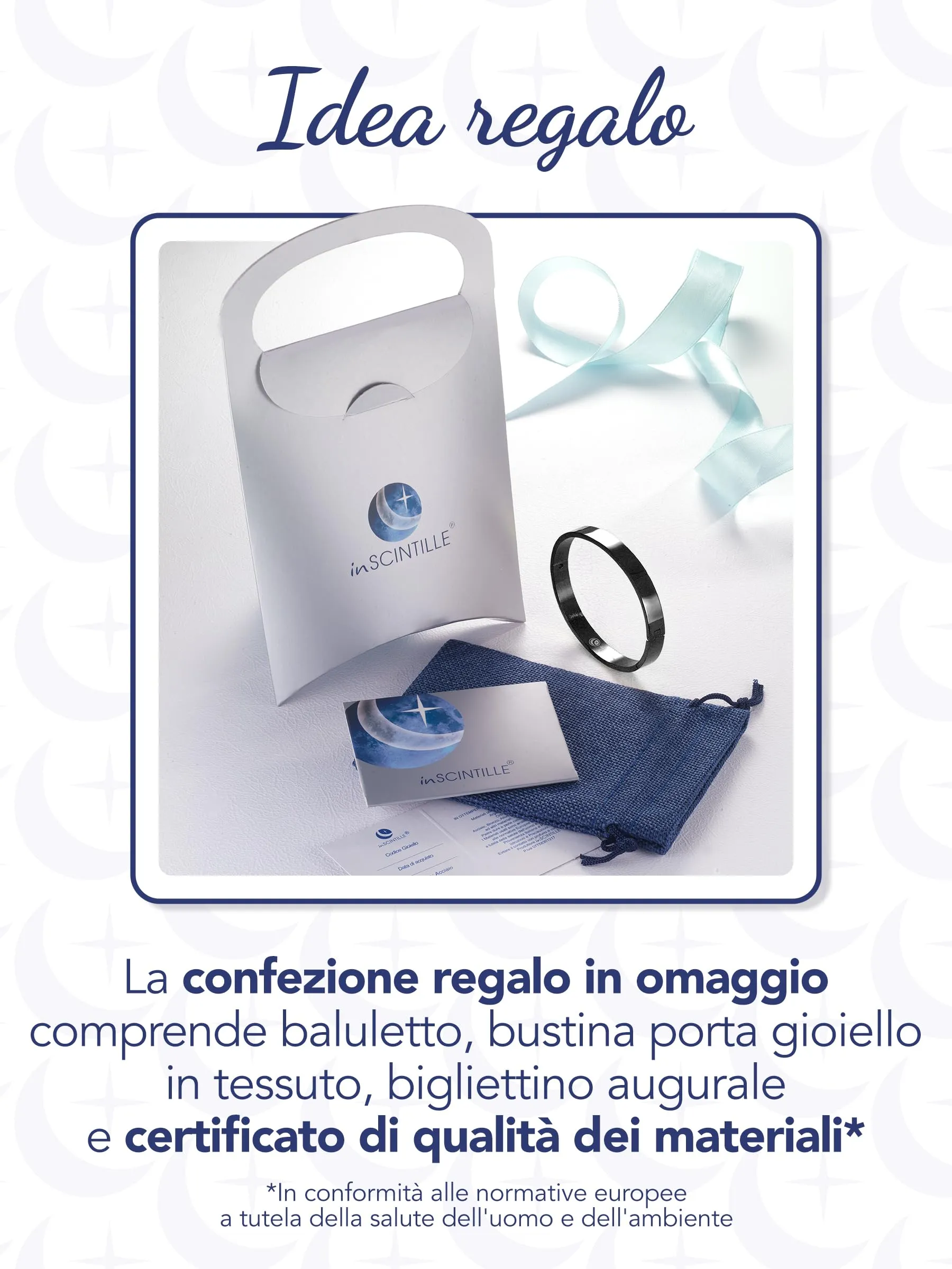 inSCINTILLE Bangle Bracciale Rigido Donna Uomo in Acciaio Inossidabile, Confezione Regalo Donna Uomo Inclusa, Braccialetti Bangles a Cerchio (Nero, Altezza 6mm - Circonferenza 21cm) - immagine 6