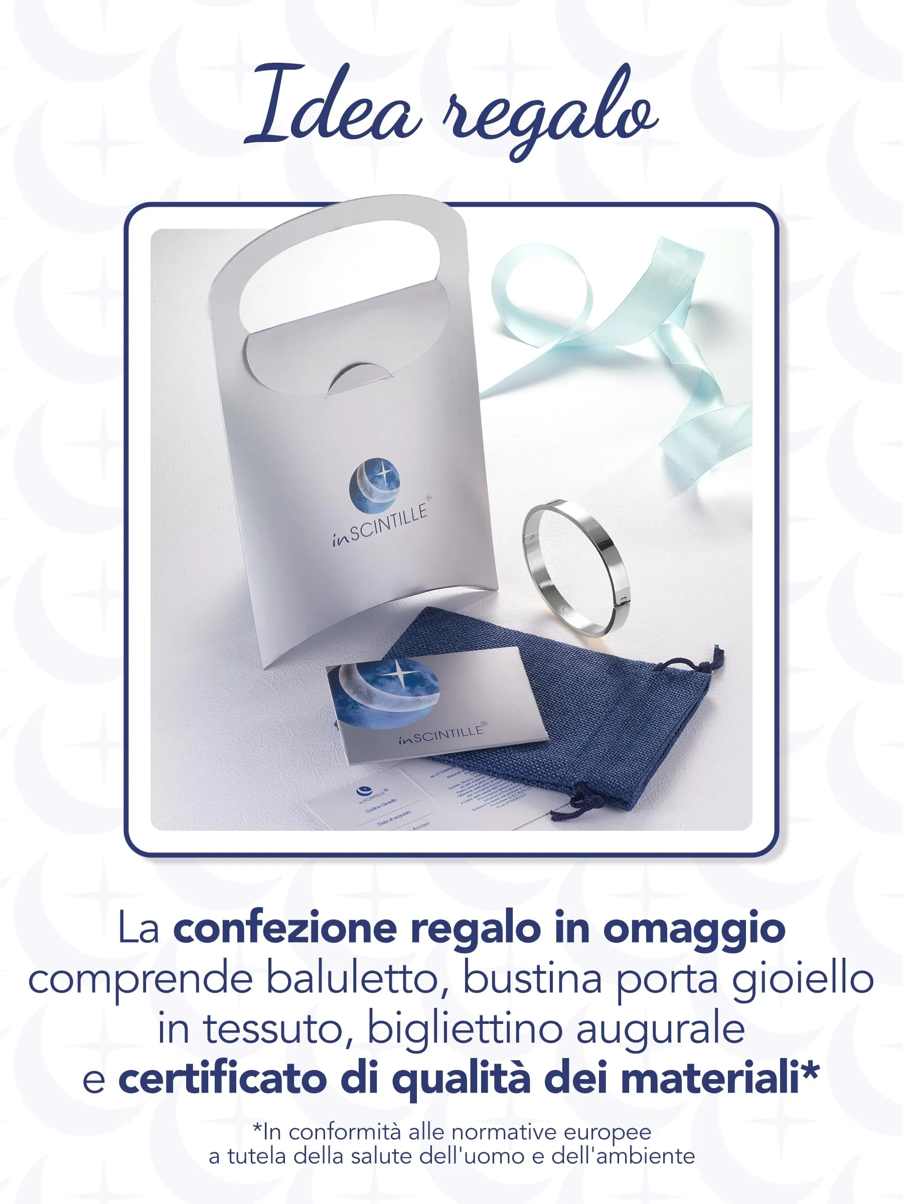 inSCINTILLE Bangle Bracciale Rigido Donna Uomo in Acciaio Inossidabile, Confezione Regalo Donna Uomo Inclusa, Braccialetti Bangles a Cerchio (Argento, Altezza 8mm - Circonferenza 21cm) - immagine 6