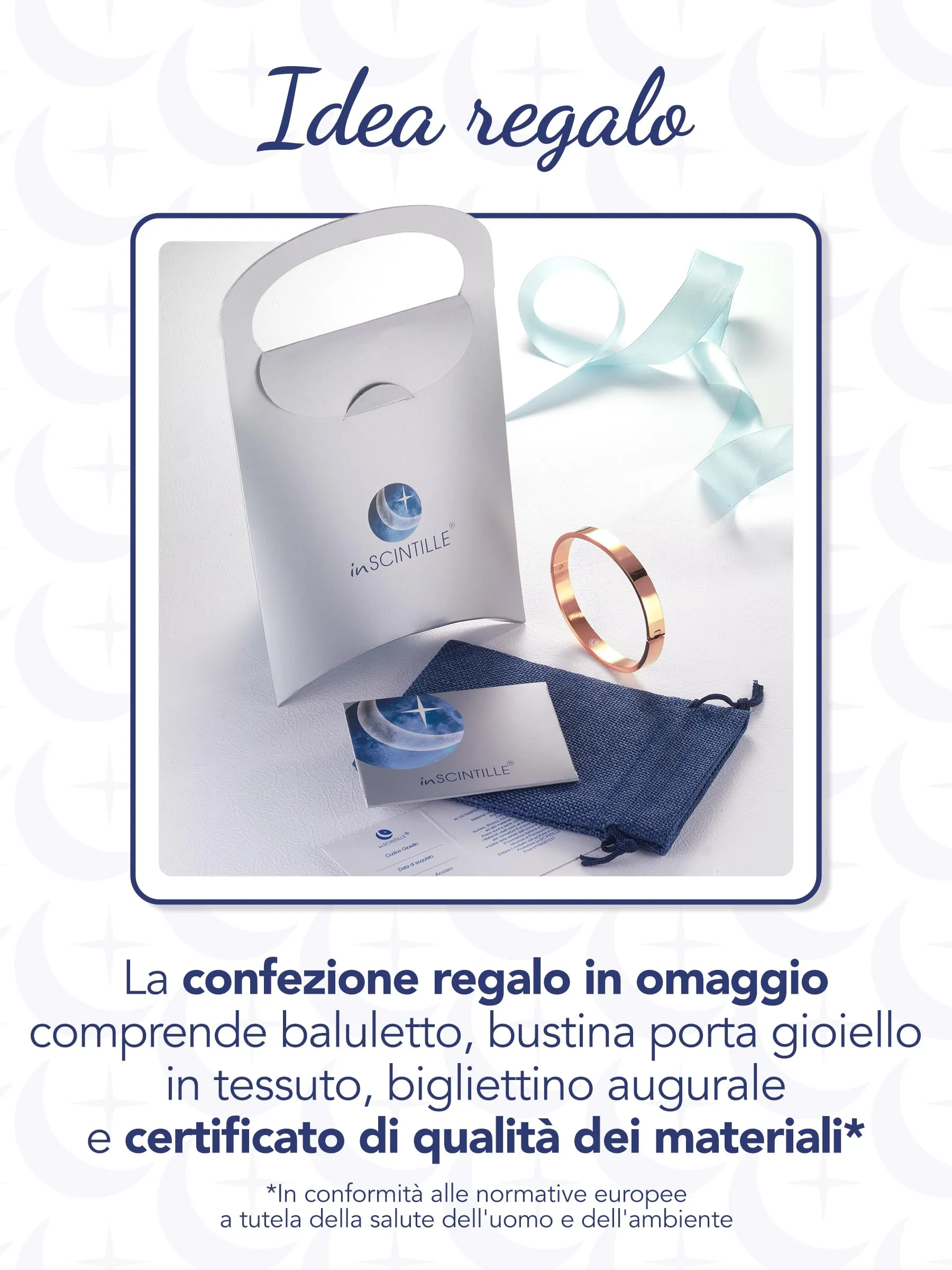 inSCINTILLE Bangle Bracciale Rigido Donna Uomo in Acciaio Inossidabile, Confezione Regalo Donna Uomo Inclusa, Braccialetti Bangles a Cerchio (Oro Rosa, Altezza 4mm - Circonferenza 21cm) - immagine 6