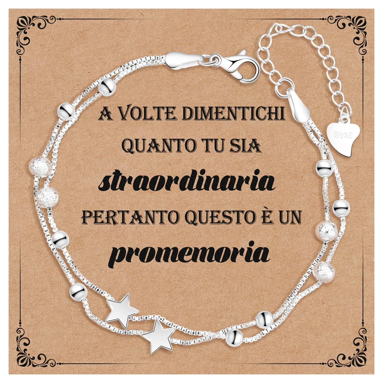 Cheerslife Regali Di Ispirazione Per Le Donne - Bracciale In Argento 925 - immagine 1