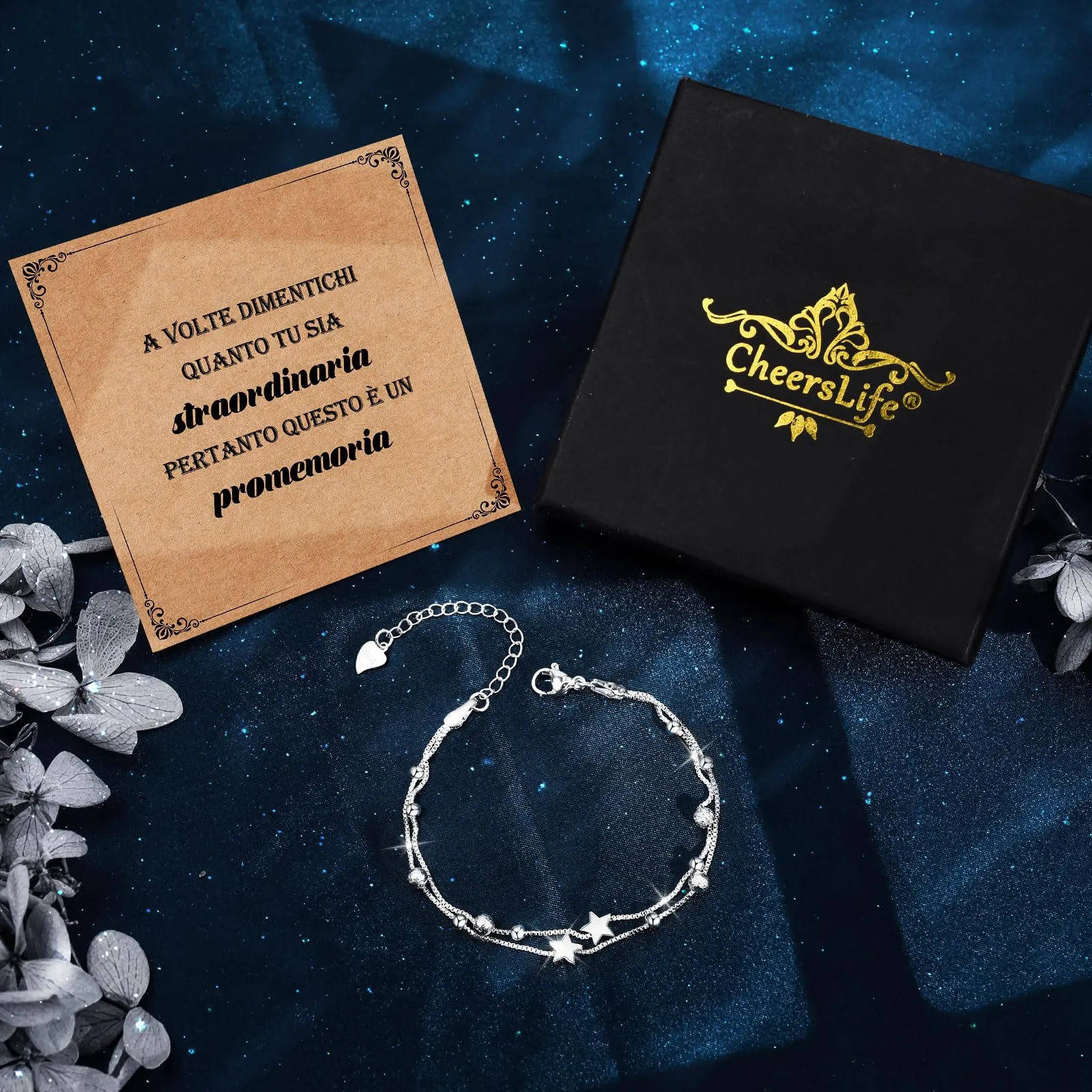 Cheerslife Regali Di Ispirazione Per Le Donne - Bracciale In Argento 925 - immagine 5