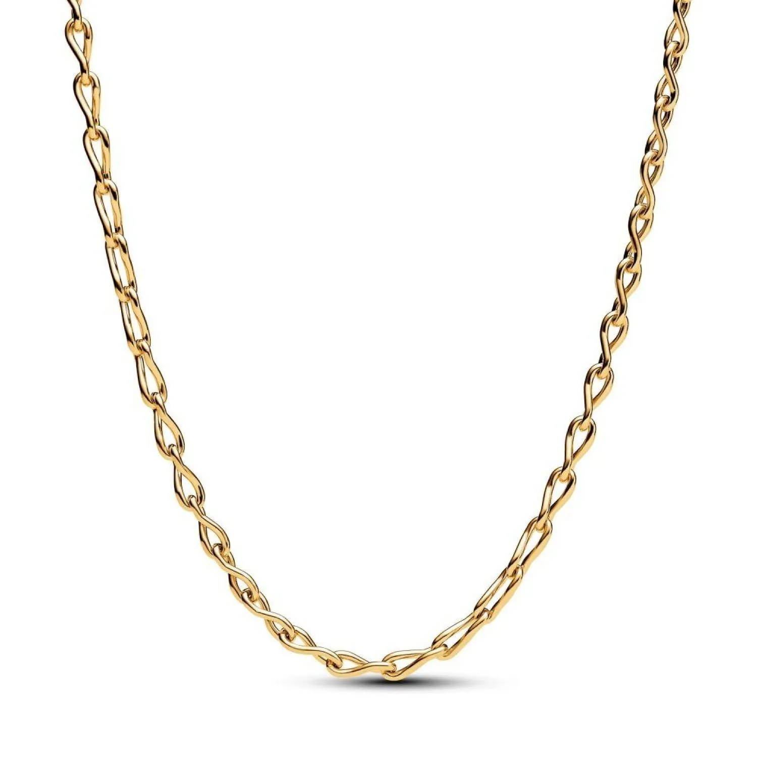 PANDORA Collana con 8 maglie a catena placcata in oro 14k, 50 - immagine 1