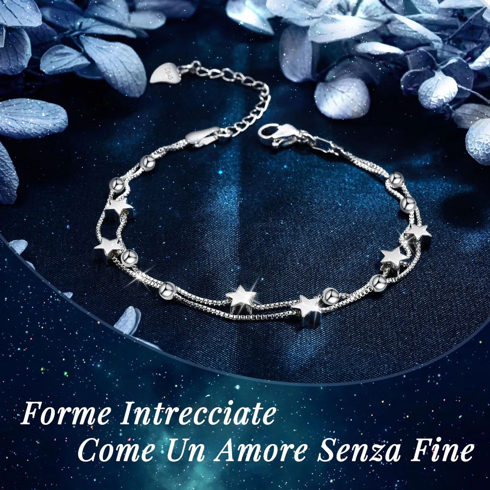 Cheerslife Regalo Mamma Bracciale Donna Bracciali Argento Braccialetto - immagine 2
