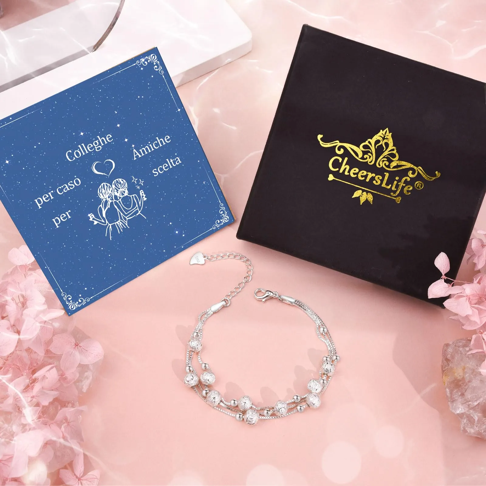 Cheerslife Regali Natale Collega Bracciale Collega Bracciale Donna - immagine 6