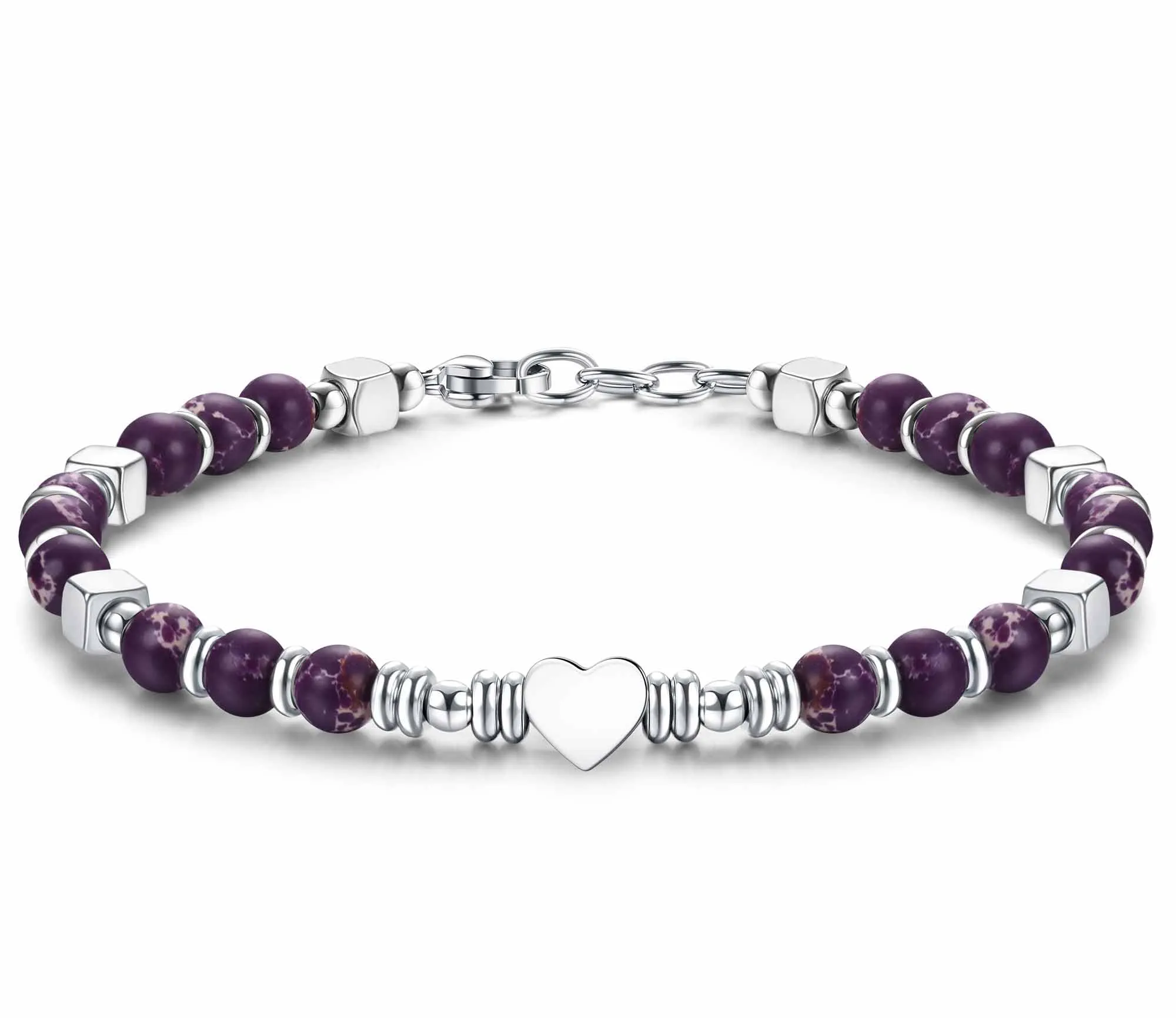 CASSIECA Bracciale Donna Braccialetti da Donna con Perline Ciondolo Cuore - immagine 1