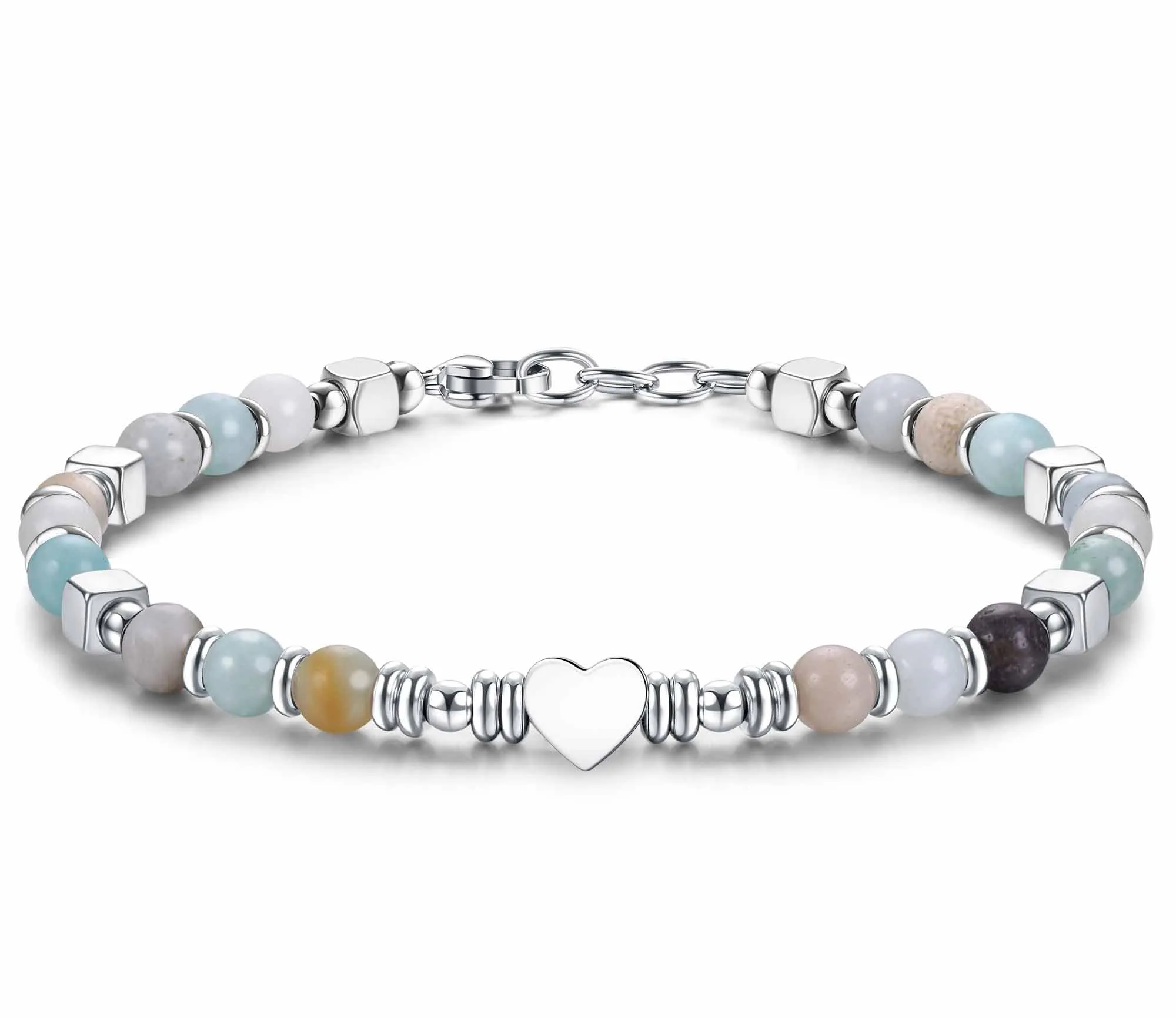 CASSIECA Bracciale Donna Braccialetti da Donna con Perline Ciondolo Cuore - immagine 1