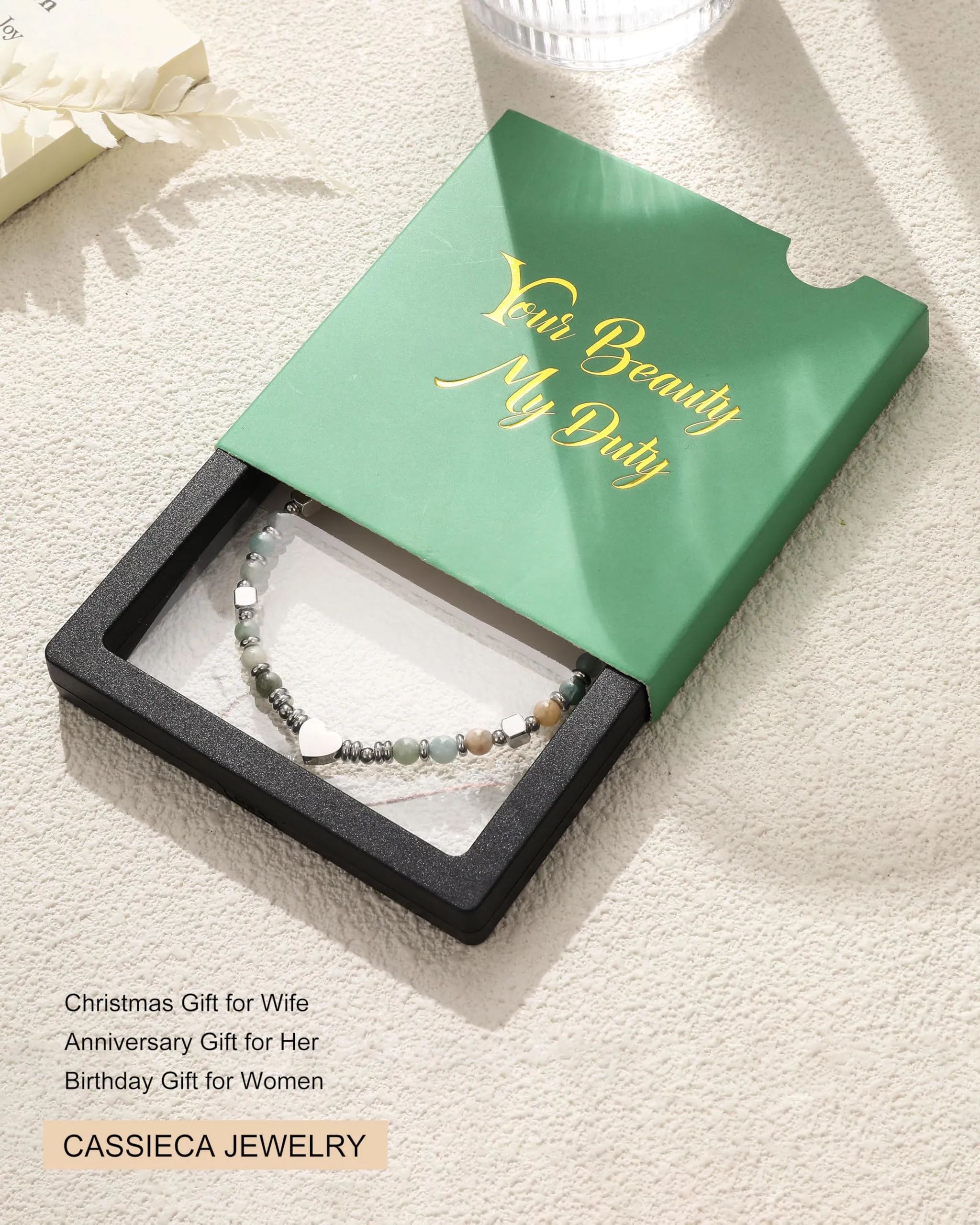 CASSIECA Bracciale Donna Braccialetti da Donna con Perline Ciondolo Cuore - immagine 6