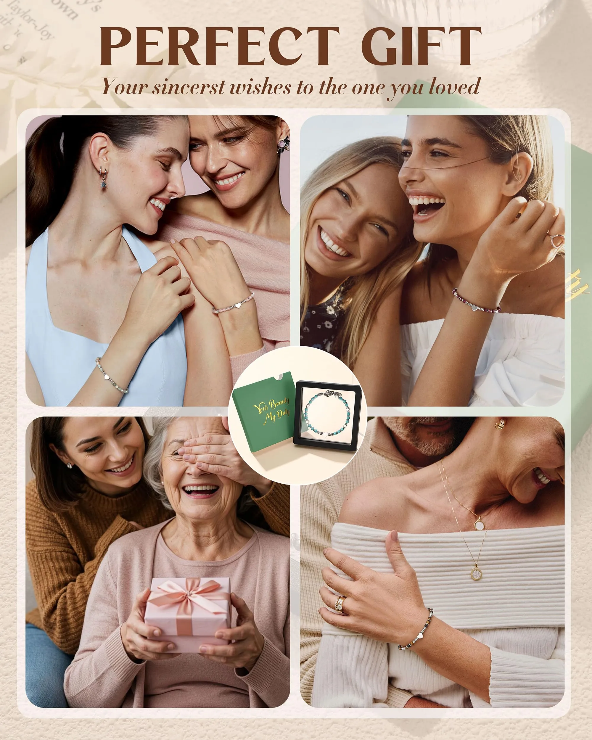 CASSIECA Bracciale Donna Braccialetti da Donna con Perline Ciondolo Cuore - immagine 7