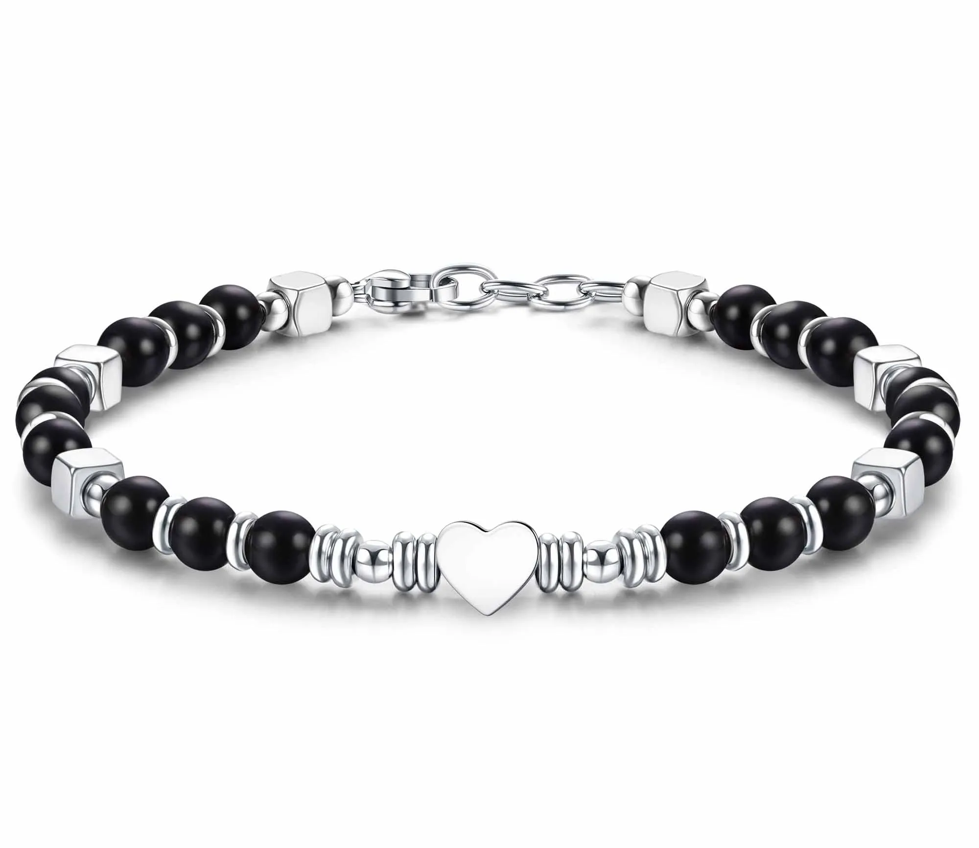 CASSIECA Bracciale Donna Braccialetti da Donna con Perline Ciondolo Cuore - immagine 1